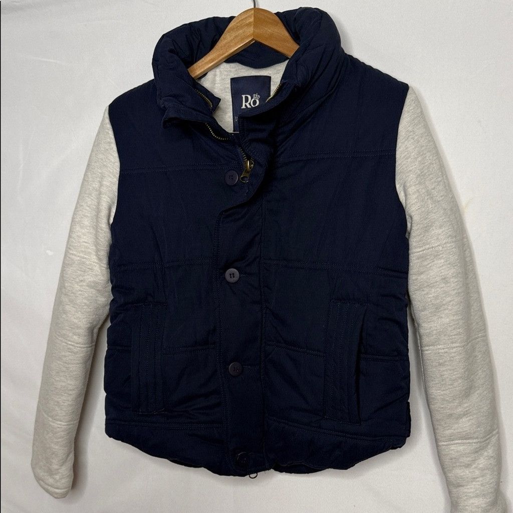 The Unbranded Brand Ryunock thick puffer casual blue with gray sleeves jacket M Size M / US 6-8 / IT 42-44 - 1 Thumbnail