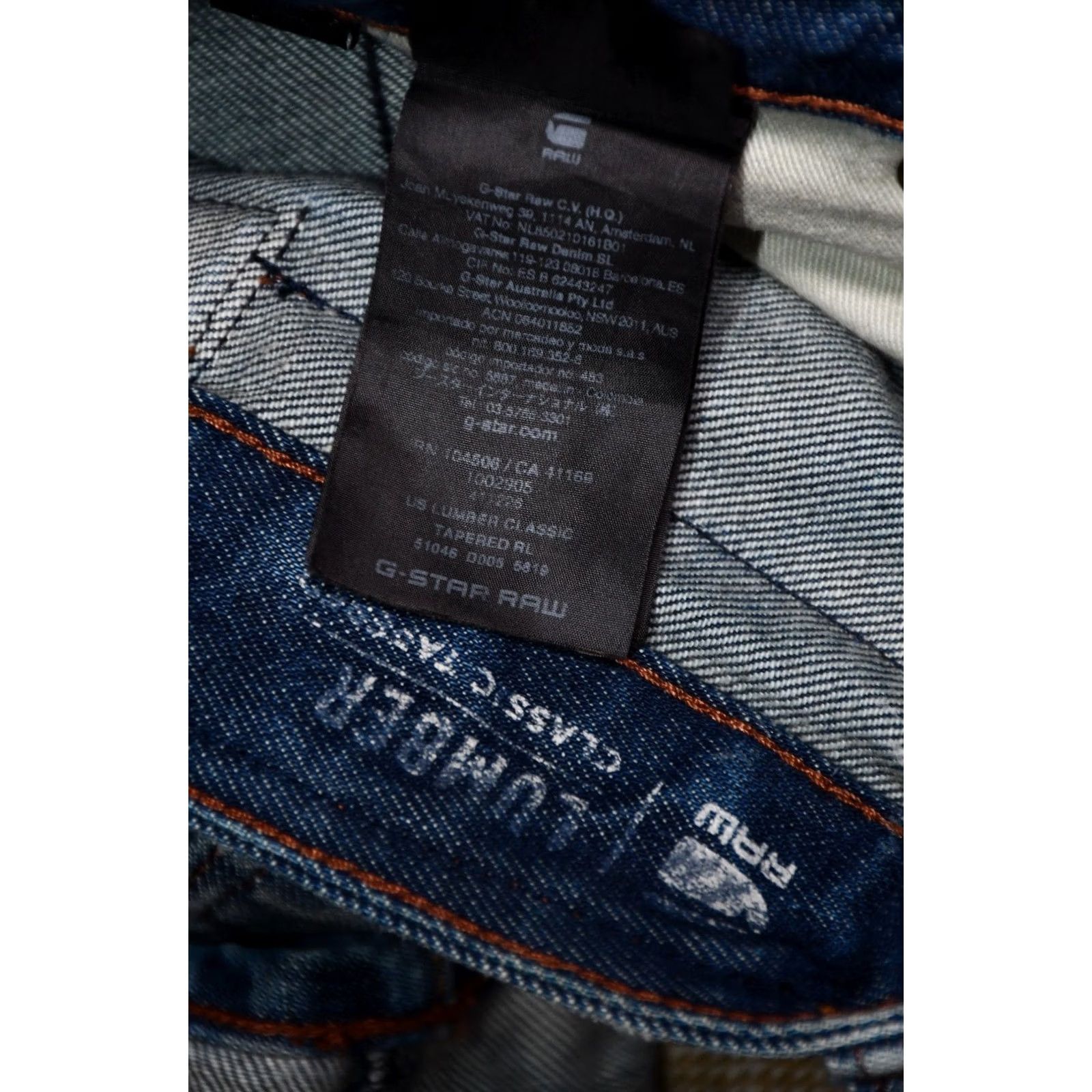 G-Star G-Star Raw US Lumber Tapered Red Listing Selvedge Denim Jeans W33 L32 Mens Blue Denim Listing 5-Pocket Design Vintage: No not Vintage Size US 33 - 3 Thumbnail