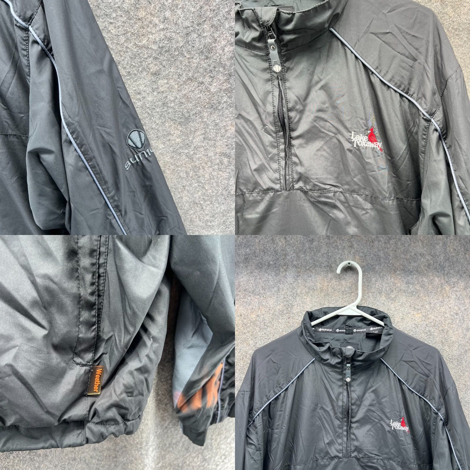 Vintage VINTAGE Sunice Jacket Mens L Black Men Windbreaker Weather Quarter Zip Lake Toxaway Golf Size US L / EU 52-54 / 3 - 8 Thumbnail