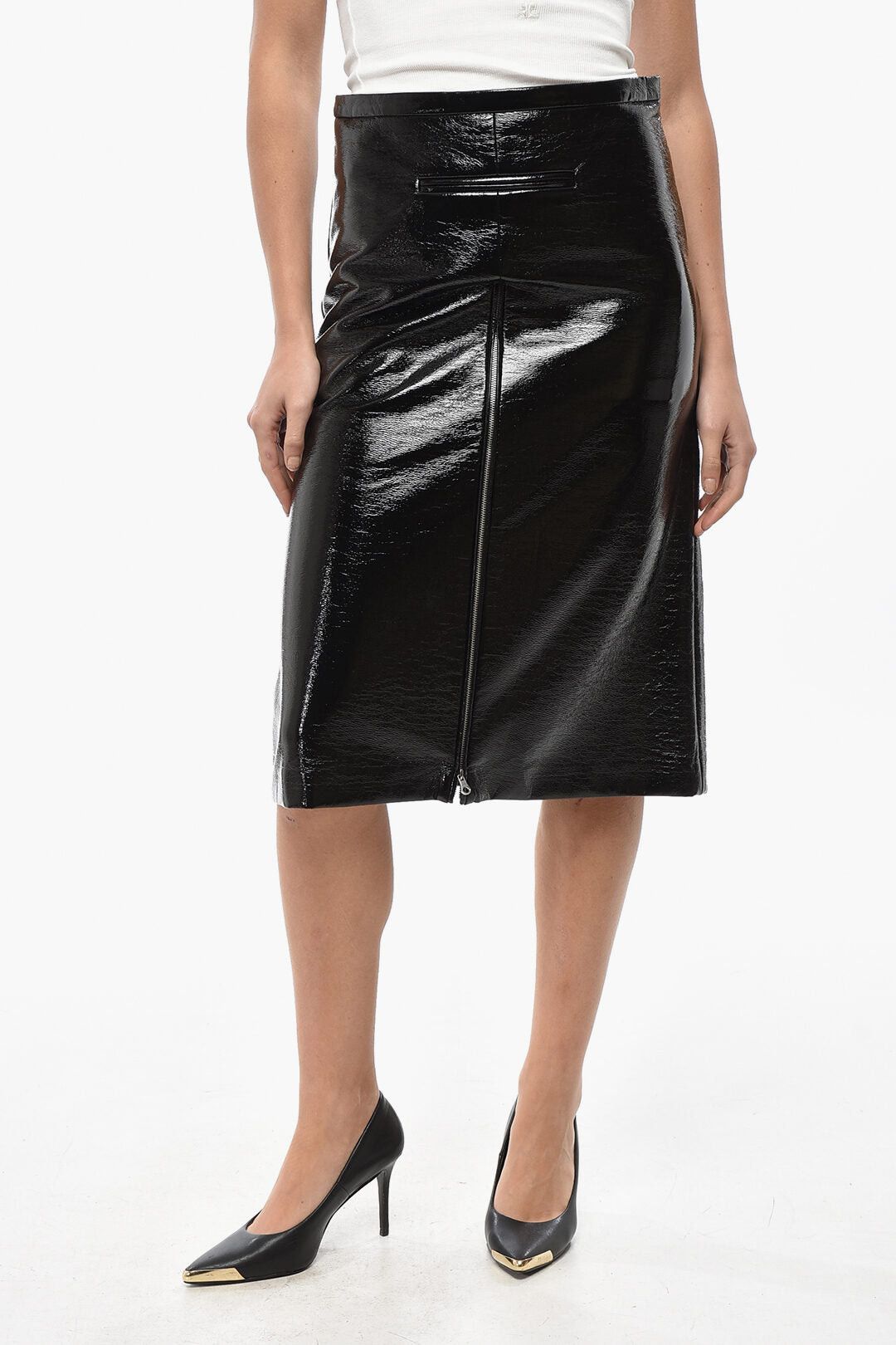Courreges Vinyl Midi Skirt with Adjustable Slit Size M / US 6-8 / IT 42-44 - 1 Thumbnail