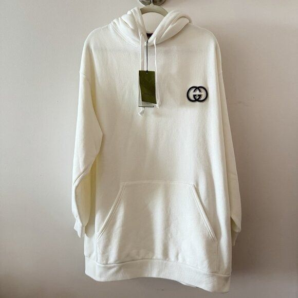 Gucci NWT Gucci Gucci GG Logo Motif Embroidered Hoodie Sz S 100% A Size S / US 4 / IT 40 - 3 Thumbnail