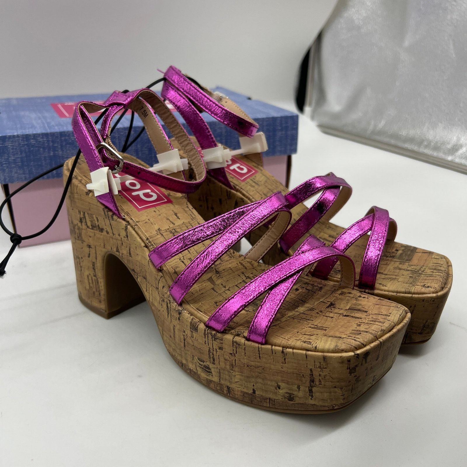 Other Pop Womens Kallie Heeled Sandals Pink Fuschia Multicolor Size US 7.5 / IT 37.5 - 1 Thumbnail