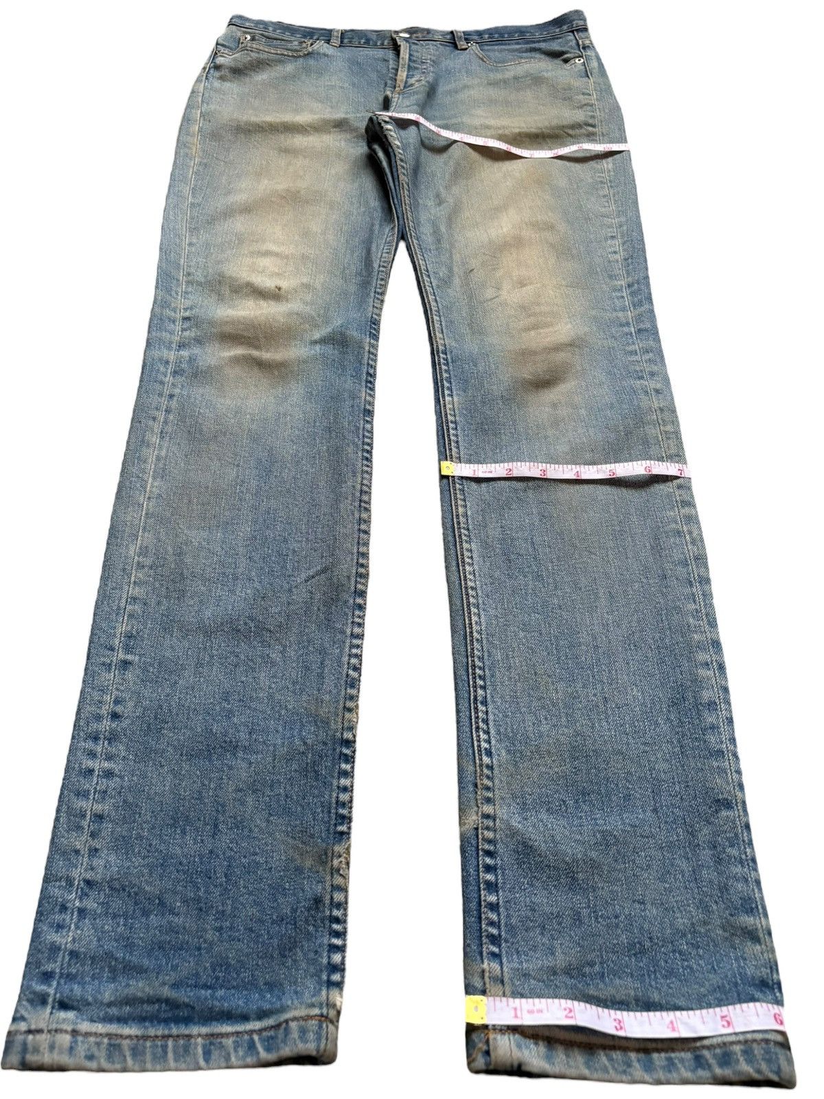 A.P.C. Vintage A.P.C Rusty Mud Wash Distressed Slim Skinny Jeans Size US 34 / EU 50 - 14 Thumbnail
