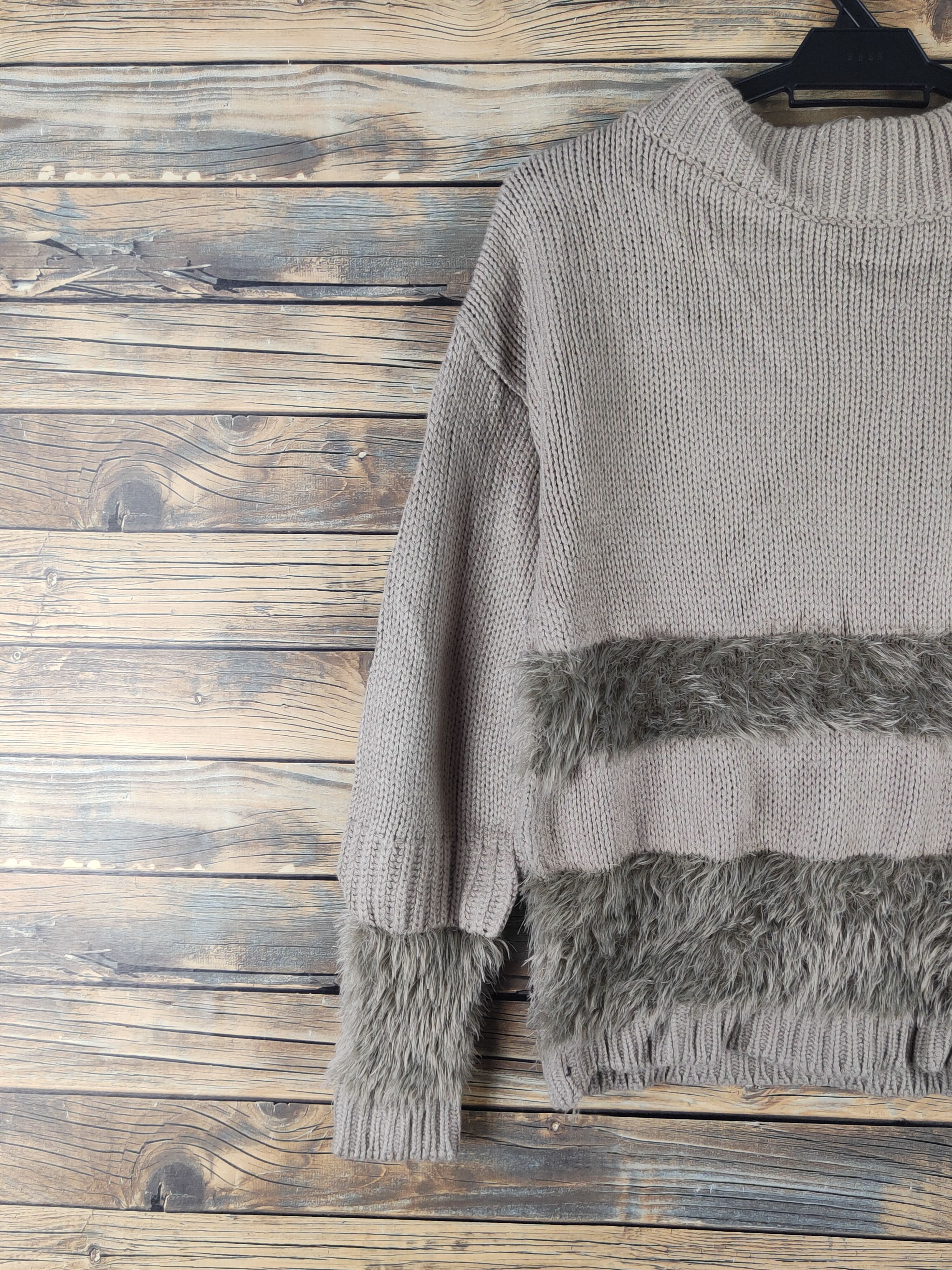 Vintage DouDou Light Olive Fur Mohair Knitwear Sweatshirts #W1770 Size M / US 6-8 / IT 42-44 - 3 Thumbnail