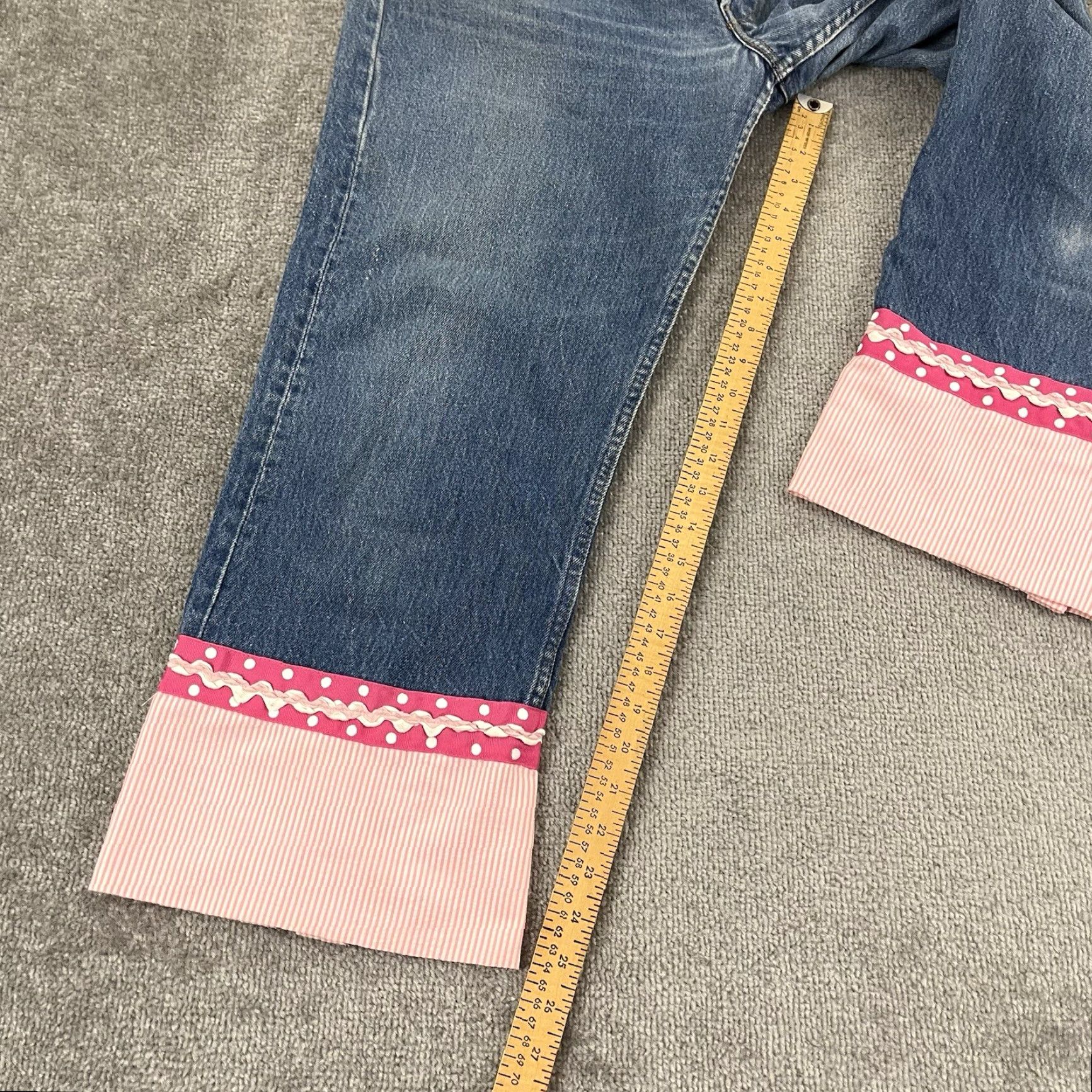 Levi's VINTAGE LEVIS Molly B. Jeans Womens XL 34x26 Cropped Blue Denim USA 90s Womens Size 40" / US 18 - 6 Thumbnail