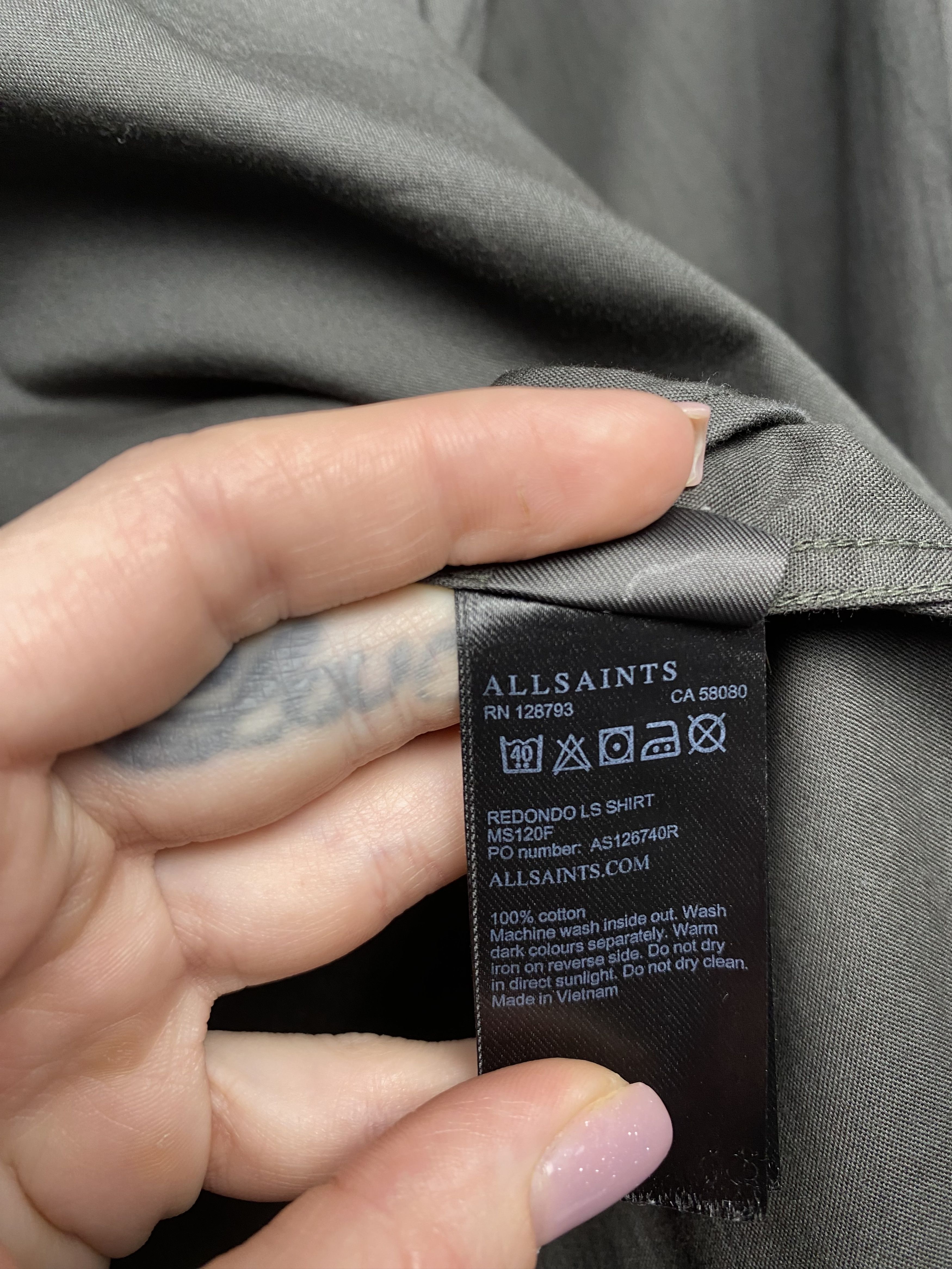 Allsaints Allsaints Vintage Mens Redondo Long Sleeve Shirt Size US M / EU 48-50 / 2 - 5 Thumbnail