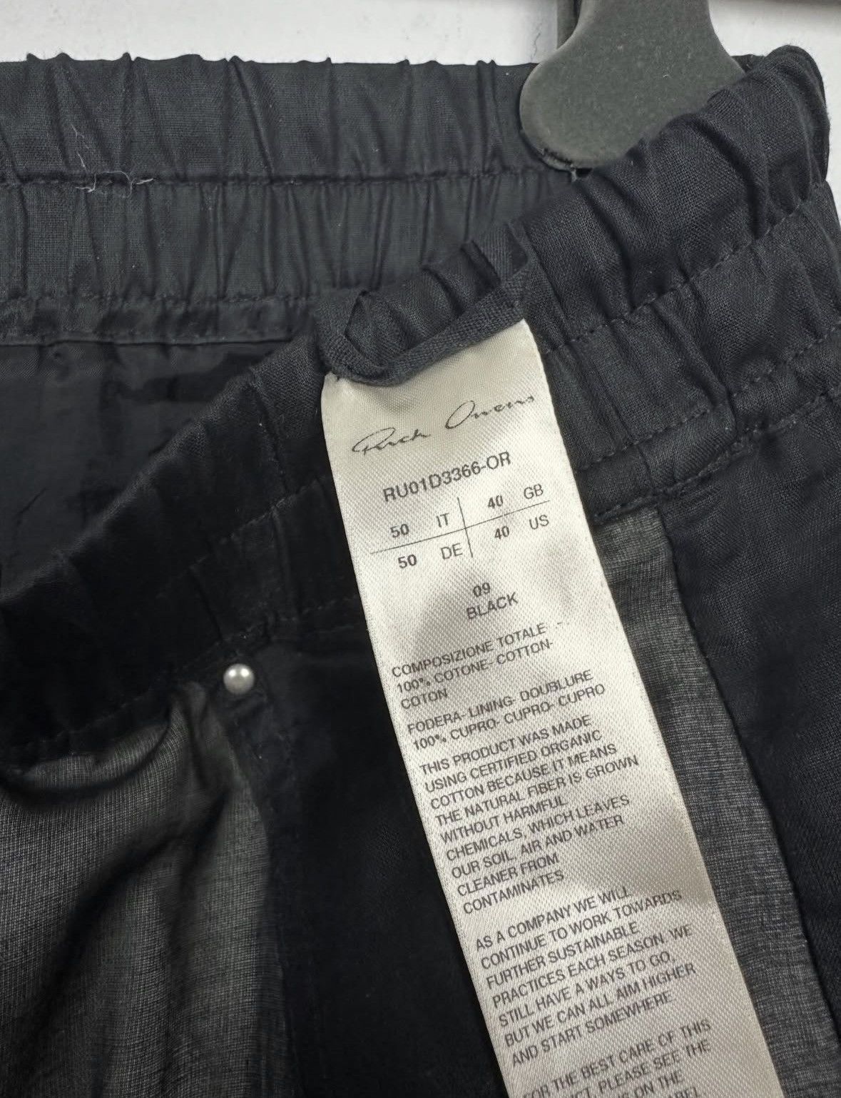 Rick Owens SS24 ‘LIDO’ Sheer Organza Cotton Belas Size US 34 / EU 50 - 4 Thumbnail