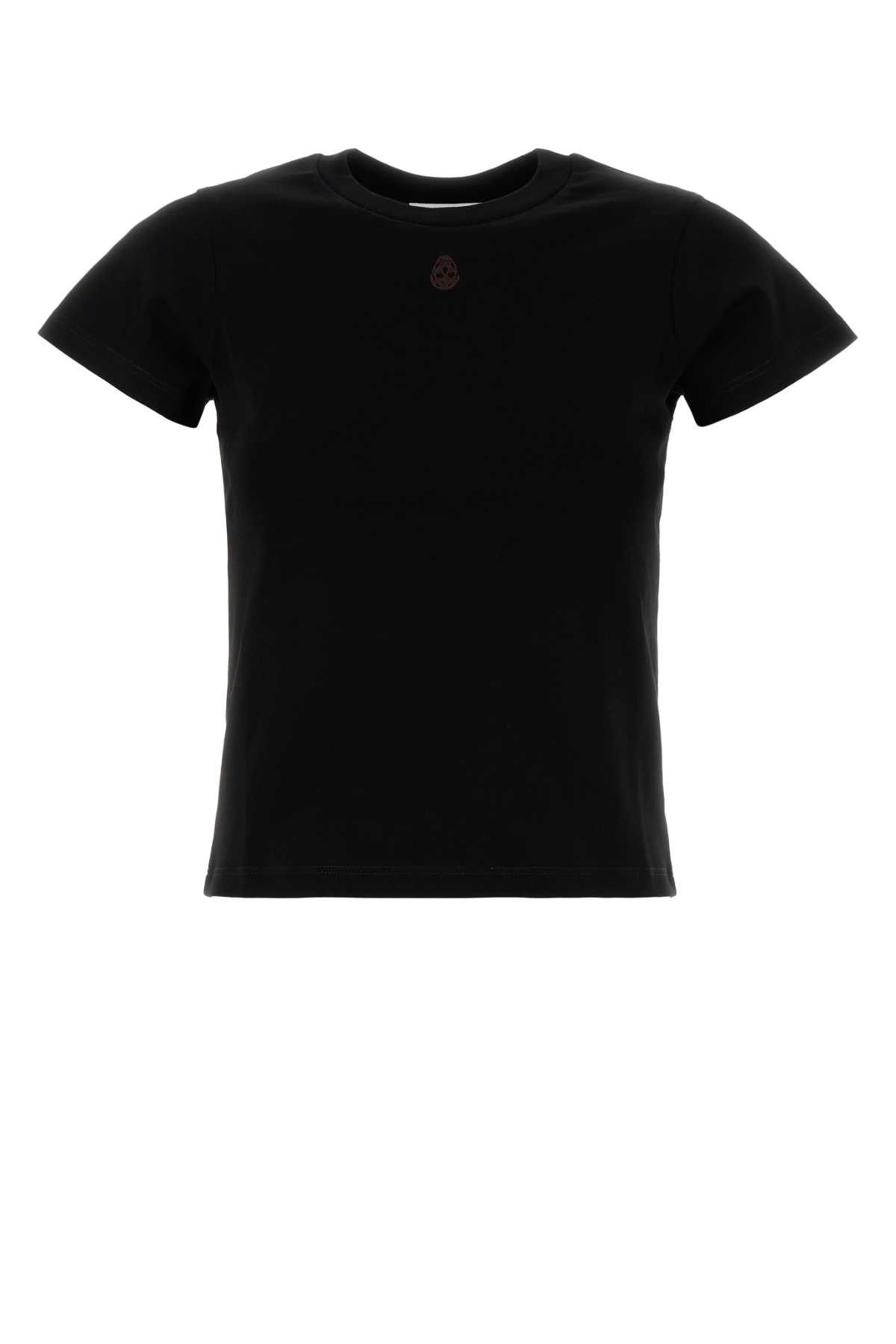 Alexander McQueen Black Cotton T-Shirt Size S / US 4 / IT 40 - 1 Thumbnail