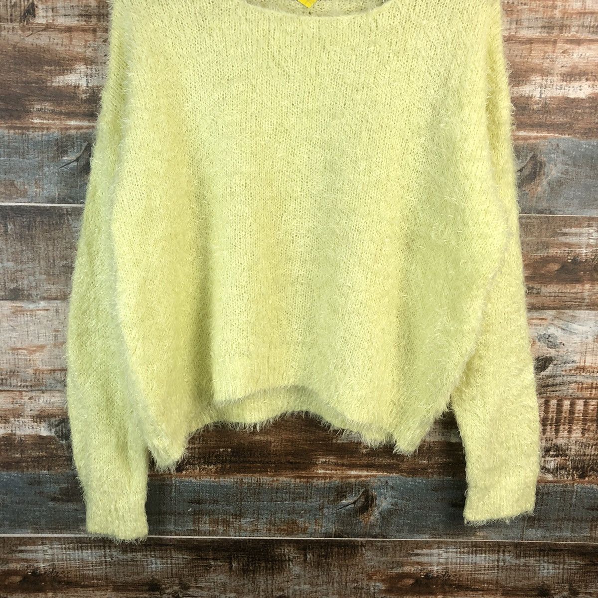Vintage DL GU japan mohair shaggy Green Knitwear #C021 Size L / US 10 / IT 46 - 3 Thumbnail