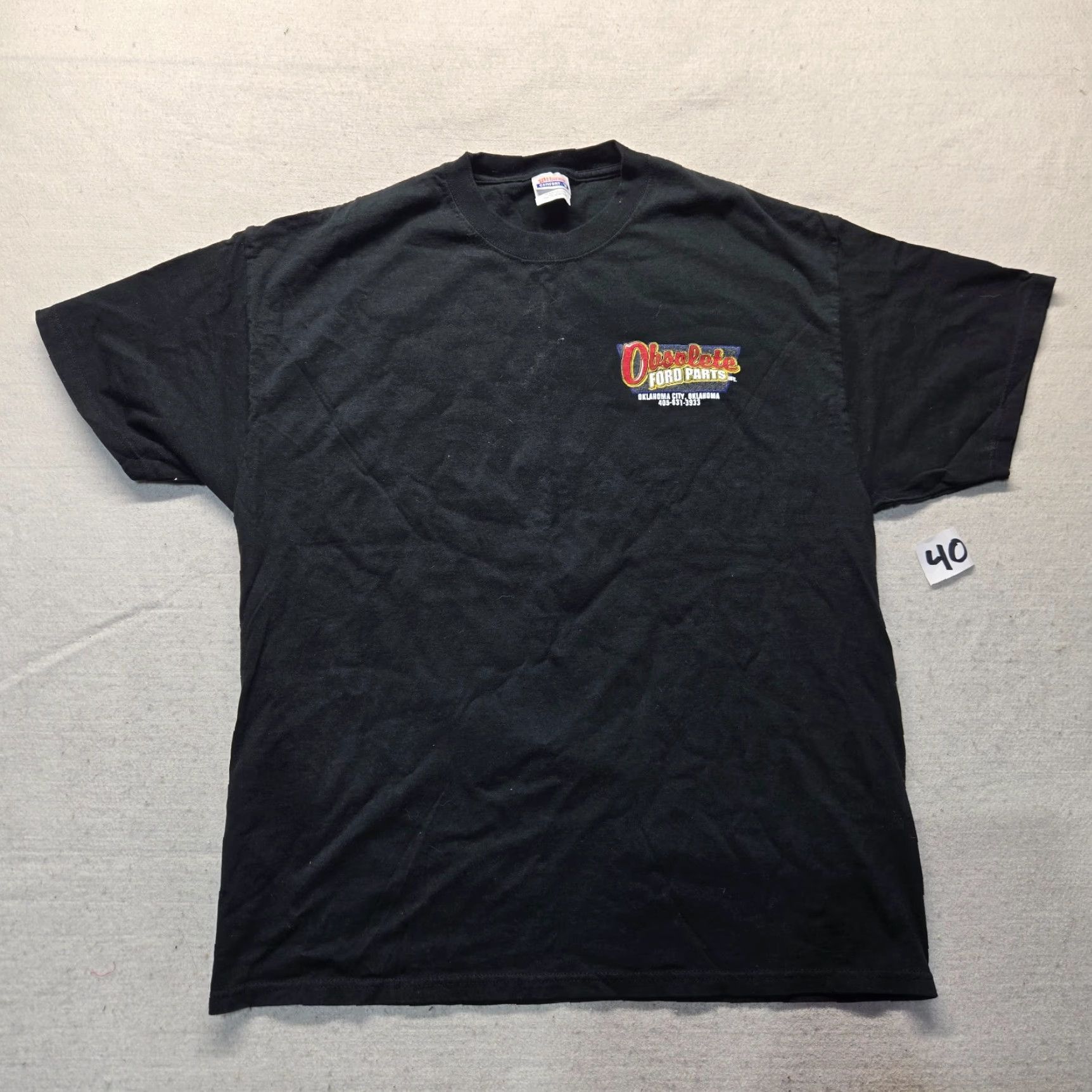 Ford FORD RACING Oklahoma Logo Black T-Shirt Adult XL Classic Short Sleeve Mens Size US XL / EU 56 / 4 - 2 Thumbnail