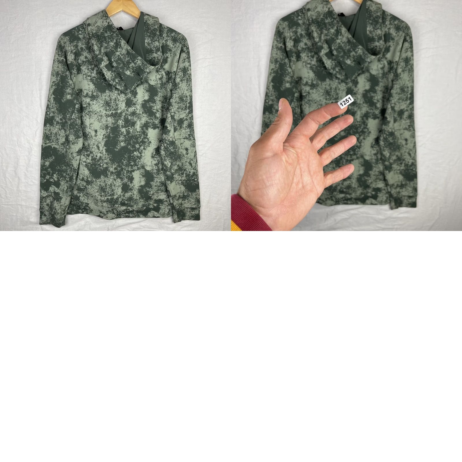 Lululemon Lululemon City Sweat Hoodie Mens Medium Green Camouflage Pullover Sweatshirt Hooded, Pockets, Regular Fit, Gym & Training, Running & Jogging, Walking Size US M / EU 48-50 / 2 - 8 Thumbnail