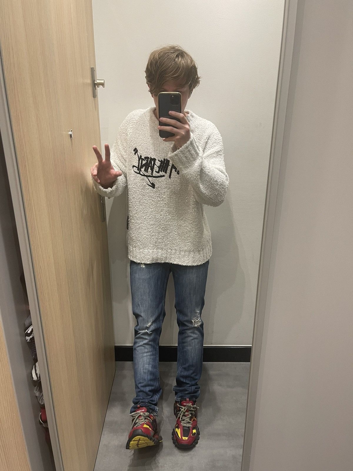 Acne Studios Acne Studios Roc Verakai Distressed Indigo Denim Pants Size US 30 / EU 46 - 2 Thumbnail