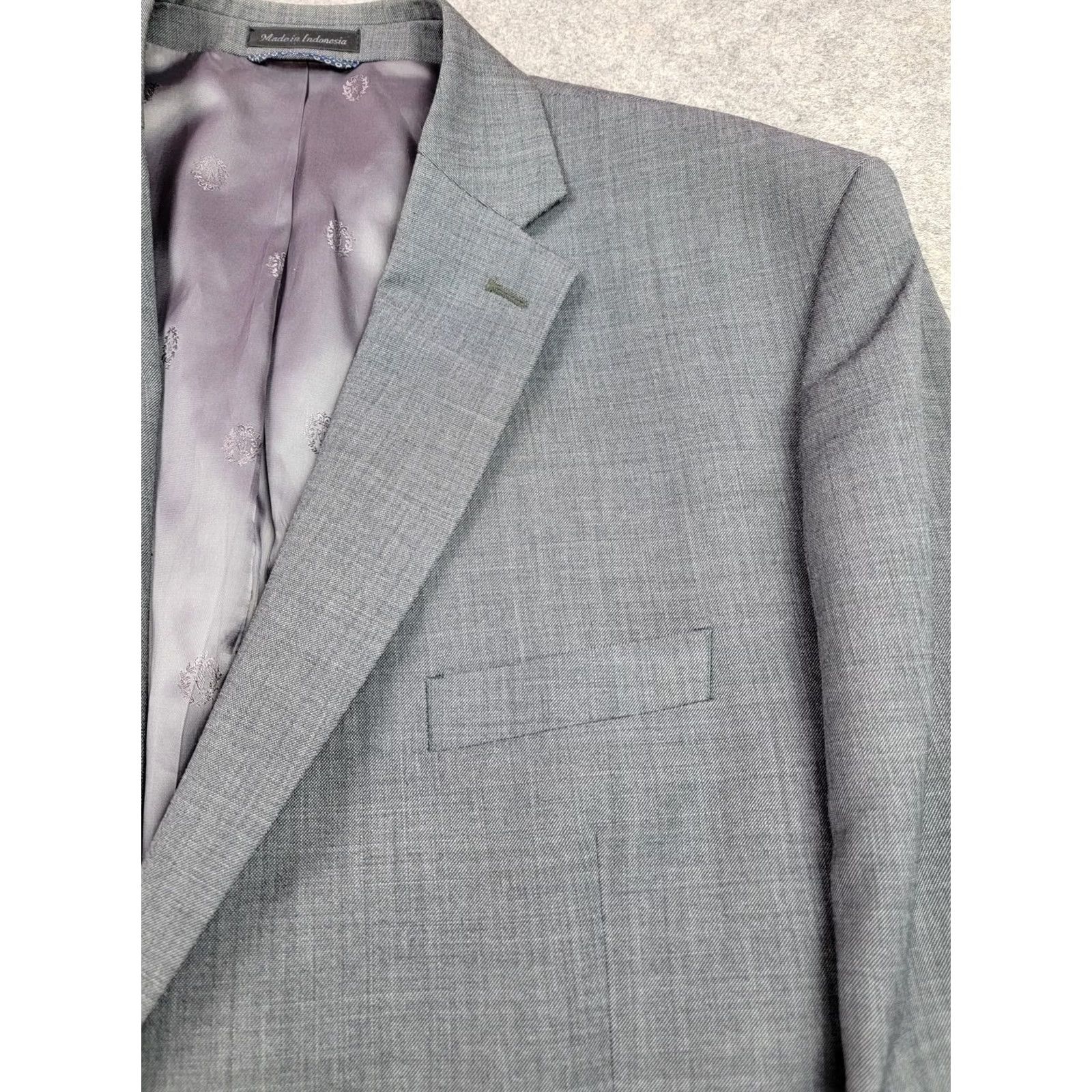 Ralph Lauren Lauren Ralph Lauren Blazer Mens 50R Gray Wool Blend Two Button Single Vent Size 50R - 4 Thumbnail