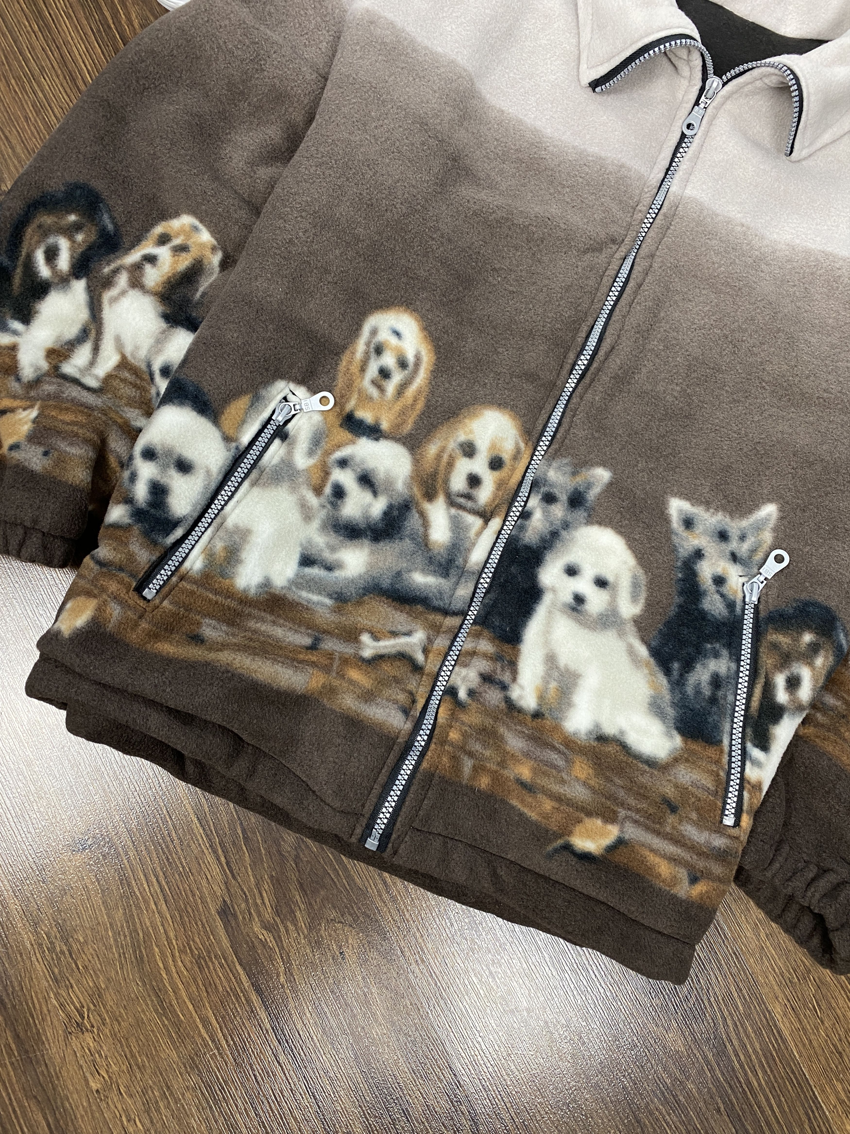 Vintage Dog print vintage animal fleece jacket Size US XL / EU 56 / 4 - 3 Thumbnail