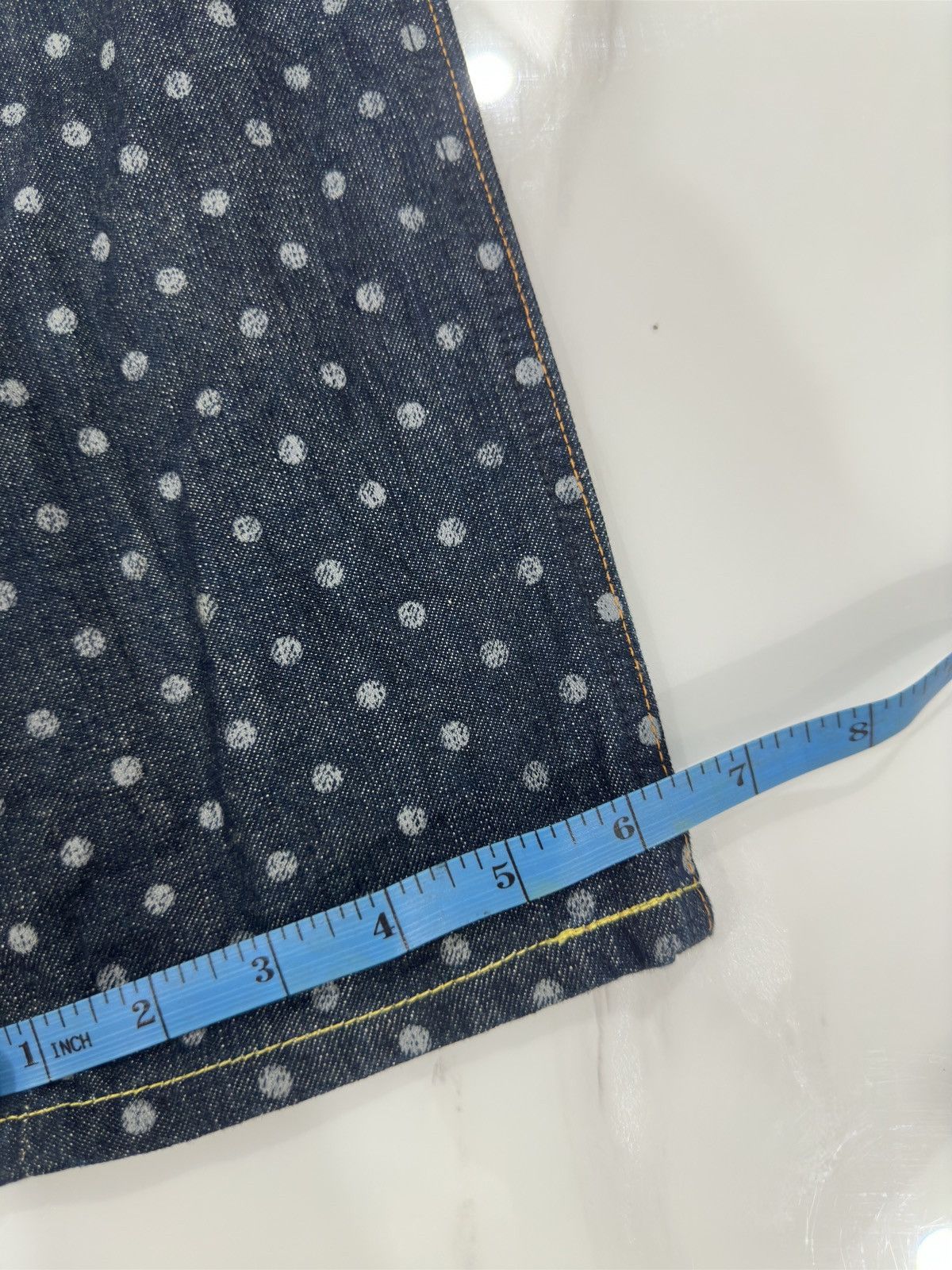 If Six Was Nine × Kapital × Kapital Kountry Polkadot Cropped Denim Pant By Kapital Size US 29 - 18 Thumbnail