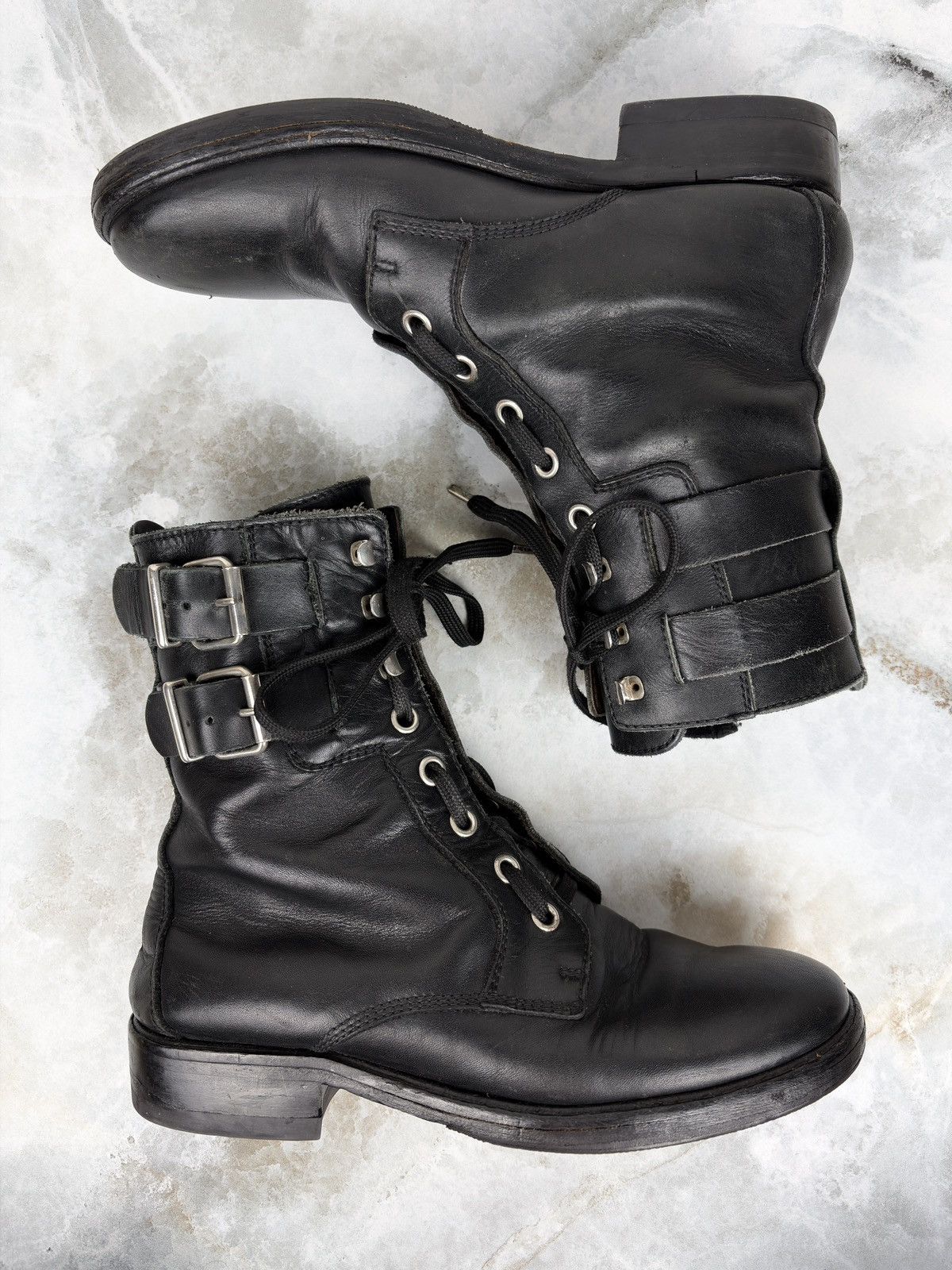 Raf Simons AW06 Raf Simons Harness Buckle Combat Biker Boots Size US 8 / EU 41 - 1 Thumbnail