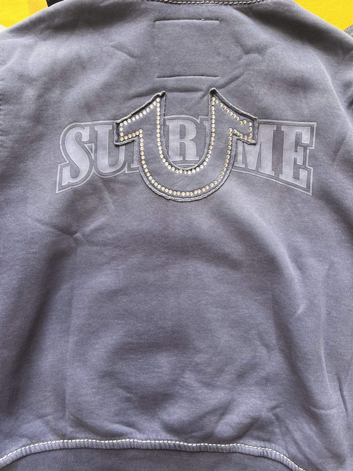 Supreme × True Religion Supreme x True Religion Zip-Up Hoodie blue Indigo rhinestone Size US M / EU 48-50 / 2 - 19 Thumbnail