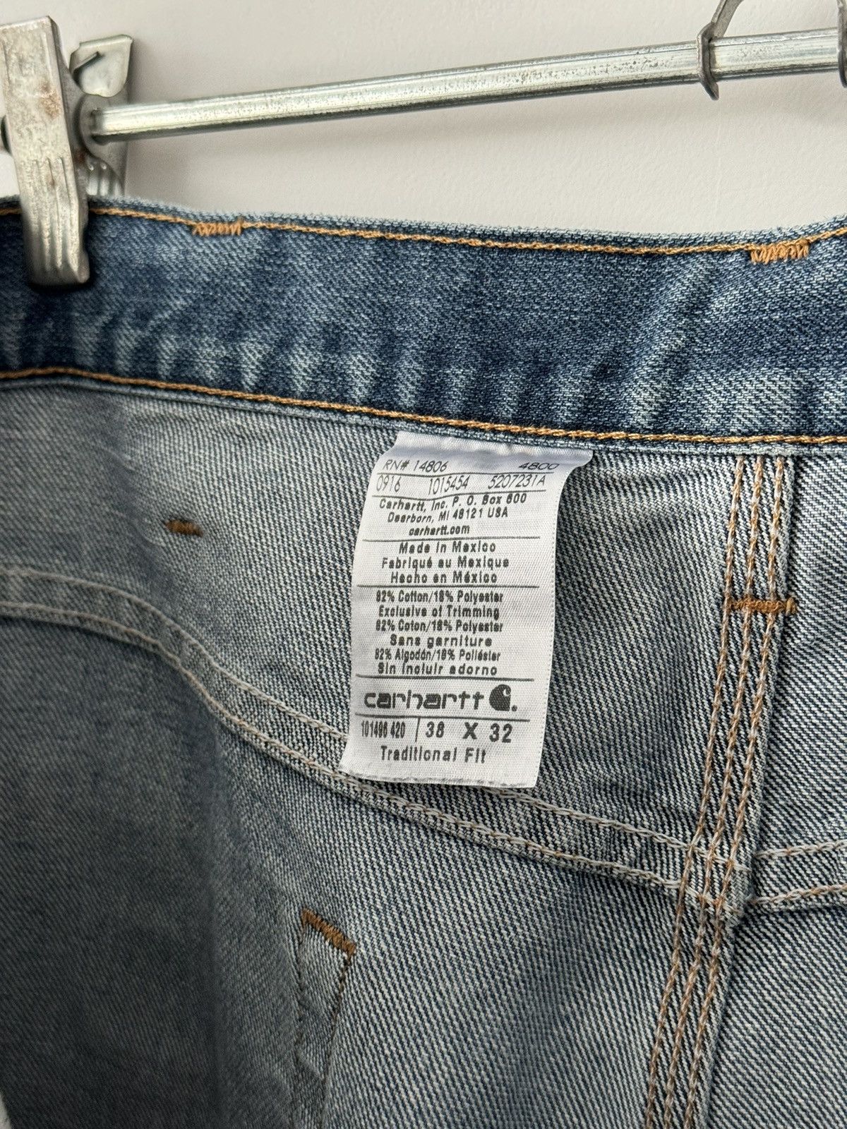Carhartt × Carhartt Wip × Vintage Vintage Carhartt Skate Destroyed Jeans Pants Size US 38 / EU 54 - 5 Thumbnail