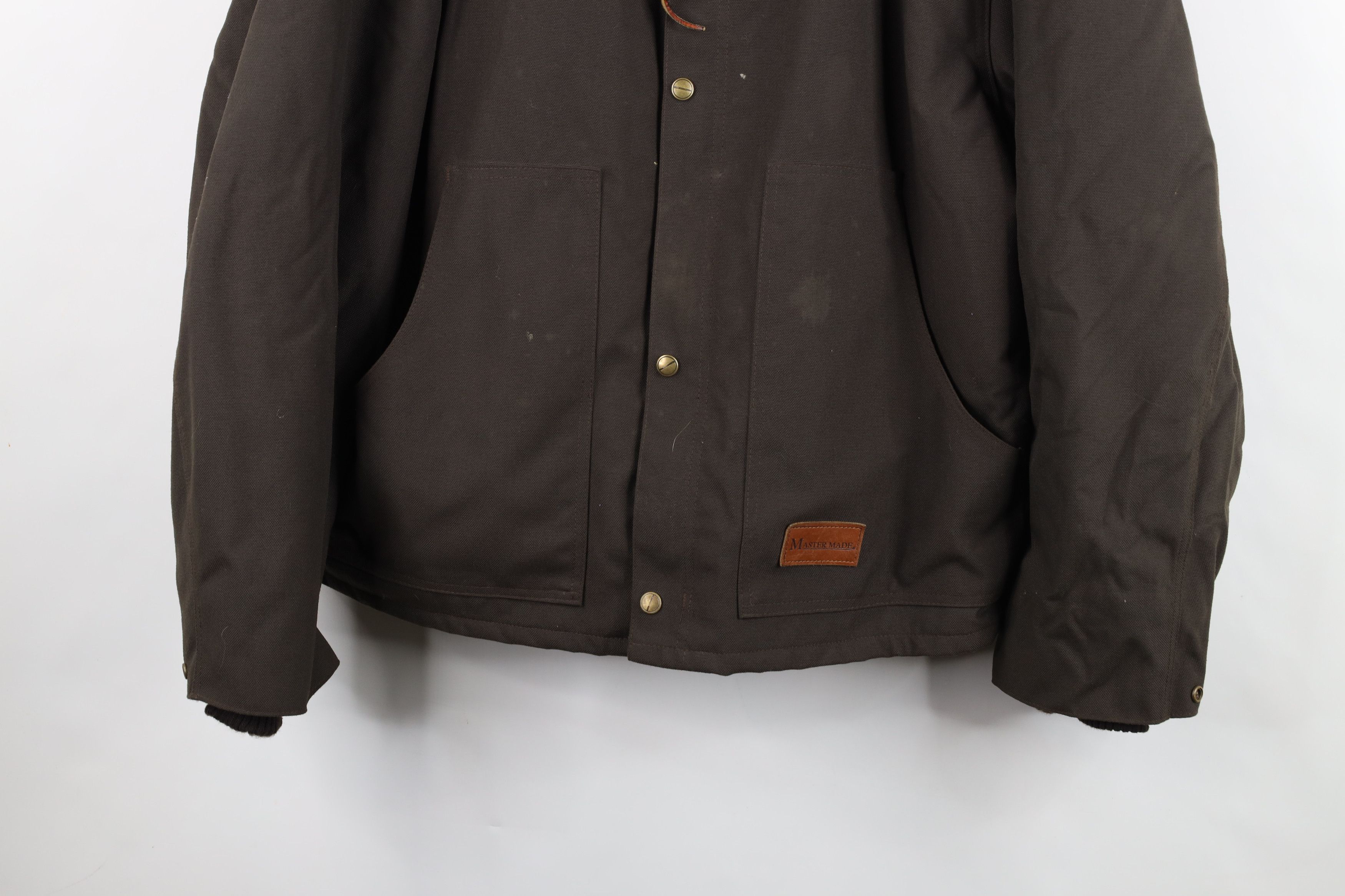 Walls Vintage 90s Walls MasterMade Bomber Jacket Dark Brown USA Size US XL / EU 56 / 4 - 3 Thumbnail