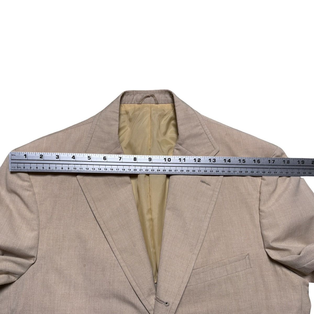 Other Vintage 80s Beige Cotton Blazer Men's L 42 Casual Formal Size 42R - 8 Thumbnail