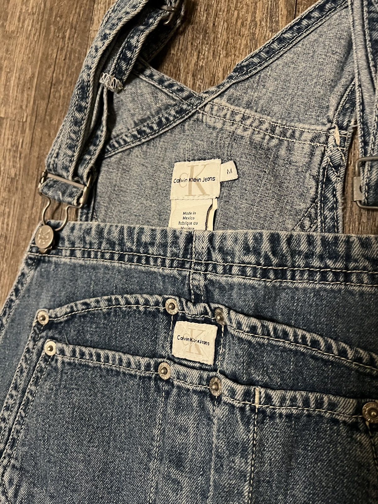 Vintage Vintage Calvin Klein Jeans Denim Overalls Size Medium Size US 33 - 3 Thumbnail
