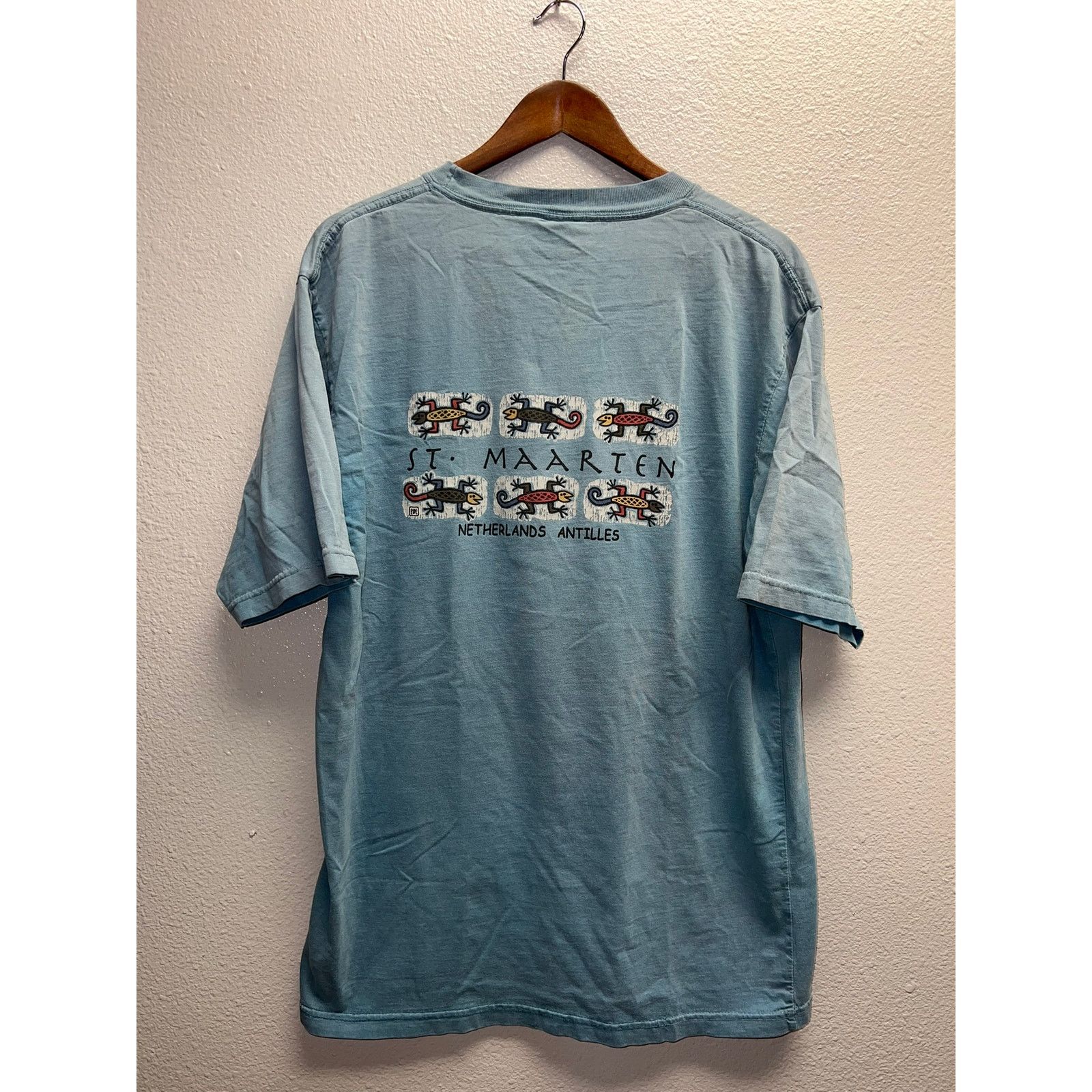 Vintage Vintage St Maarten Shirt Netherlands Antilles Lizard Art XL Size US XL / EU 56 / 4 - 5 Thumbnail