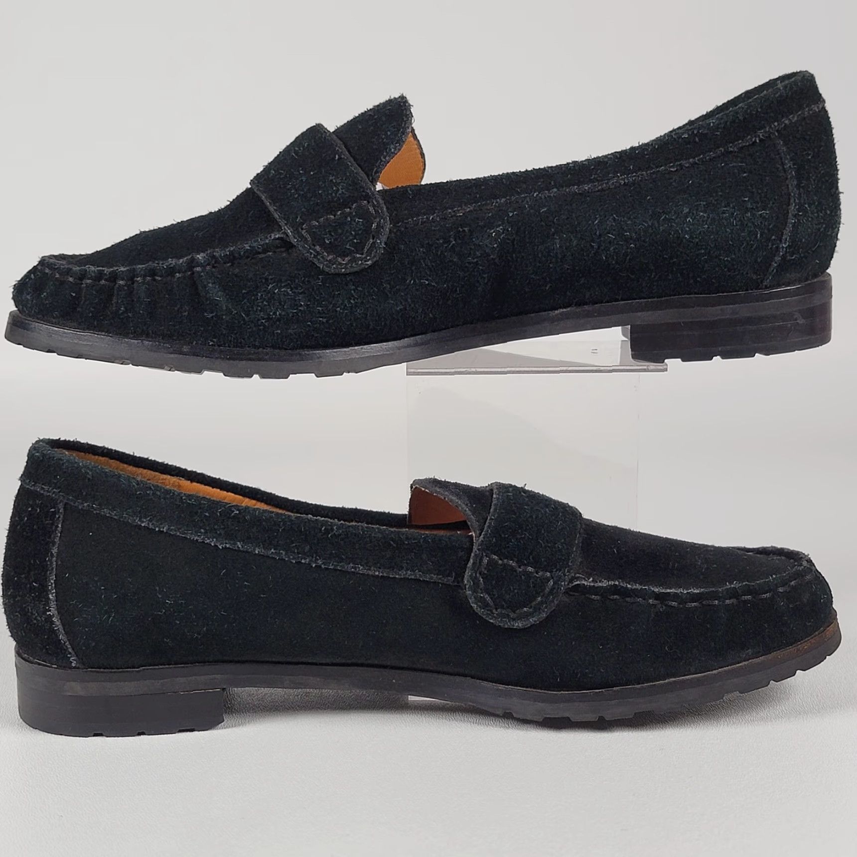 Cole Haan COLE HAAN Air Loafers Womens 6 B Leather Suede Black Slip On Flat Casual Size US 6 / IT 36 - 4 Thumbnail