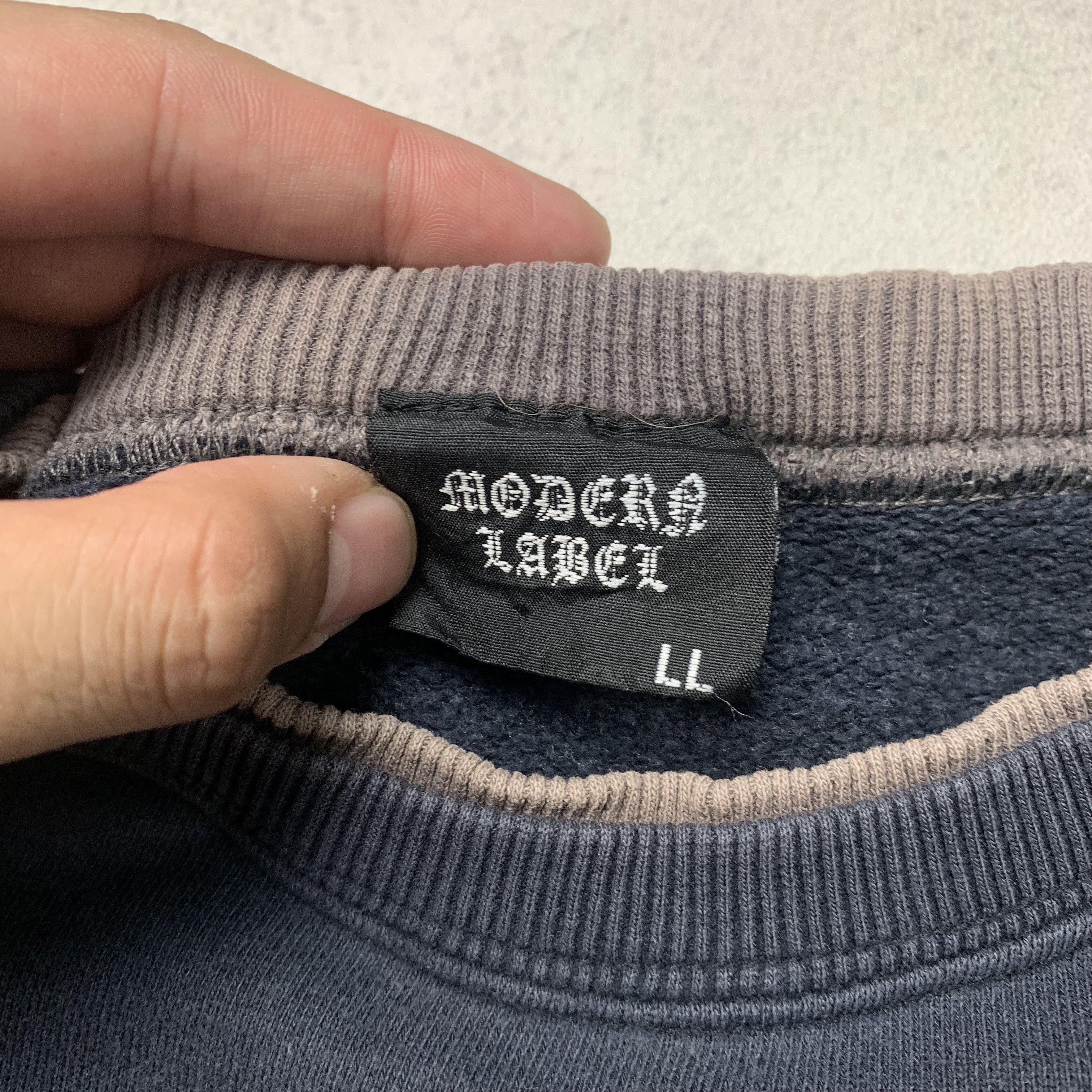 Japanese Brand Modern Label Pinstrip Deep Riders Sweatshirt Crewneck Y2K Size US L / EU 52-54 / 3 - 6 Thumbnail