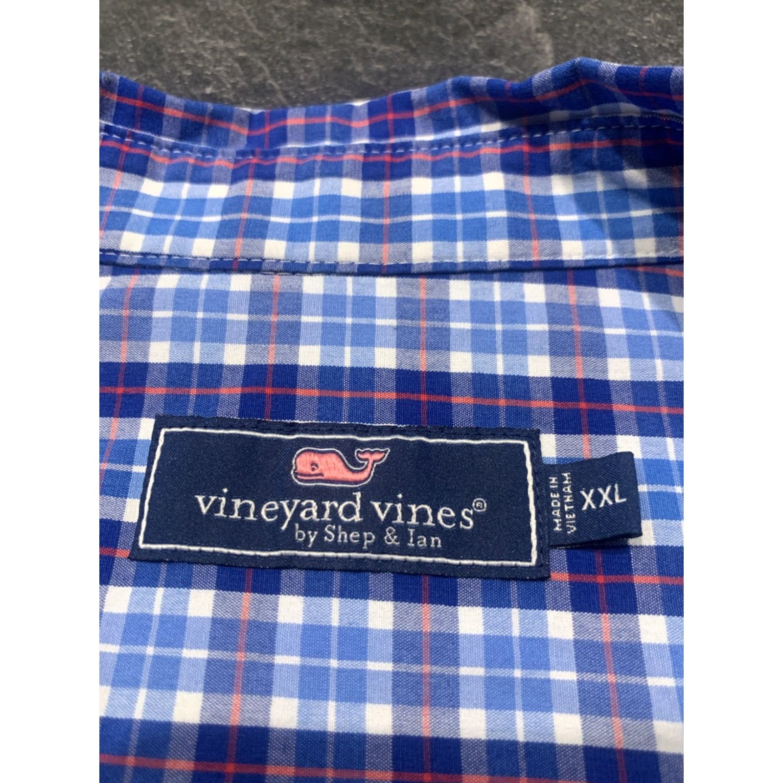 Vineyard Vines VINTAGE Vineyard Vines Murray Shirt Button-Down Men 2XL Long Sleeve Blue Plaid Classic Fit Size US XXL / EU 58 / 5 - 5 Thumbnail