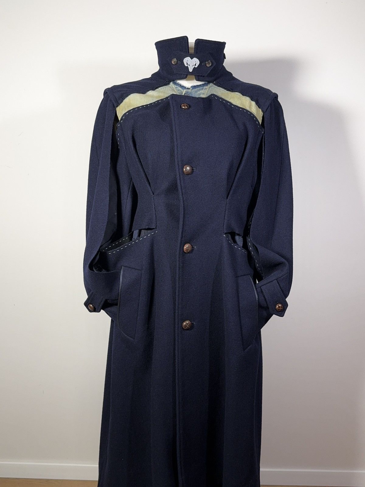 Maison Margiela Maison Margiela Deconstructed Hybrid Wool/Denim Coat Size S / US 4 / IT 40 - 2 Thumbnail