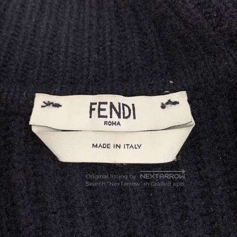Other Fendi Black Mink Fur Trim Wool Round Neck Short Sleeve Kni Size XS / US 0-2 / IT 36-38 - 5 Thumbnail