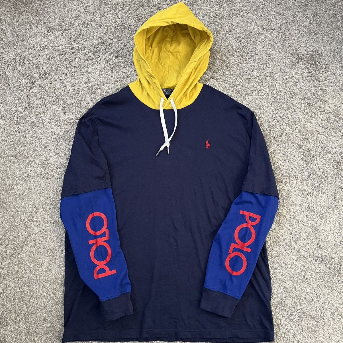 Polo Ralph Lauren 🔴Polo Ralph Lauren Longsleeves Shirt Size XL Hood Navy Size US XL / EU 56 / 4 - 1 Thumbnail
