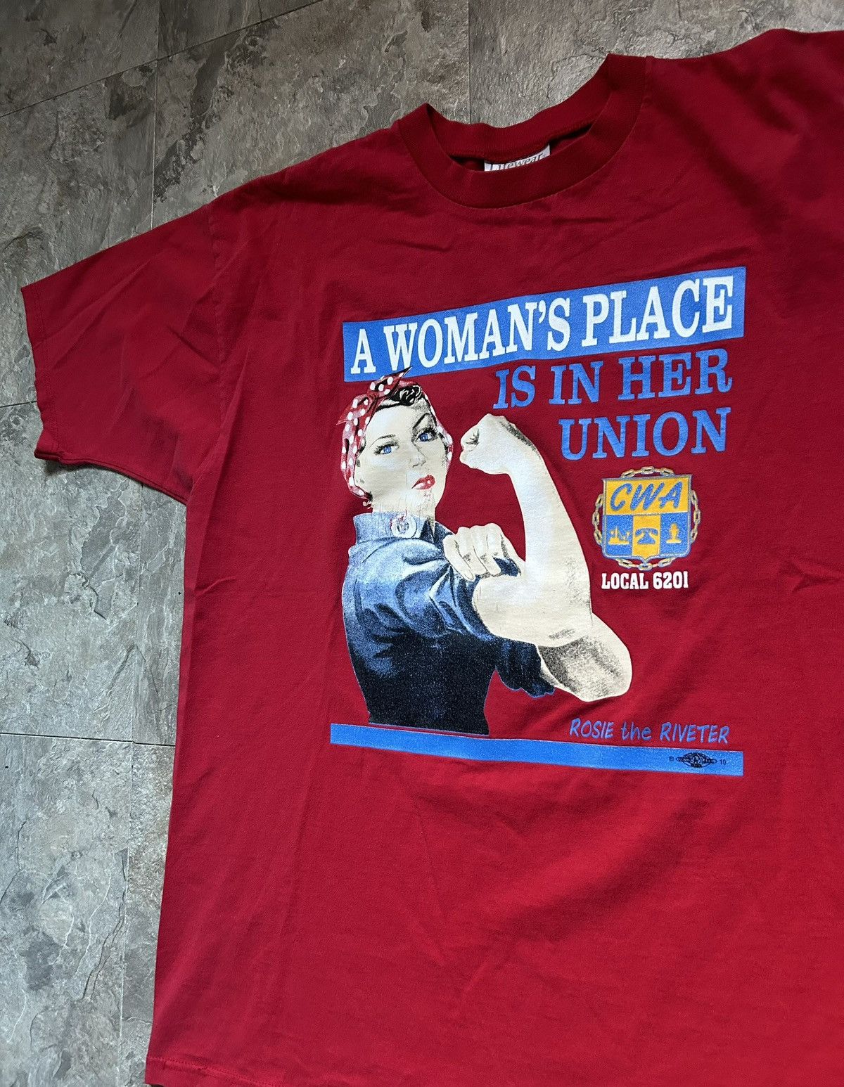 Vintage ROSIE THE RIVETER TEE Size US L / EU 52-54 / 3 - 3 Thumbnail