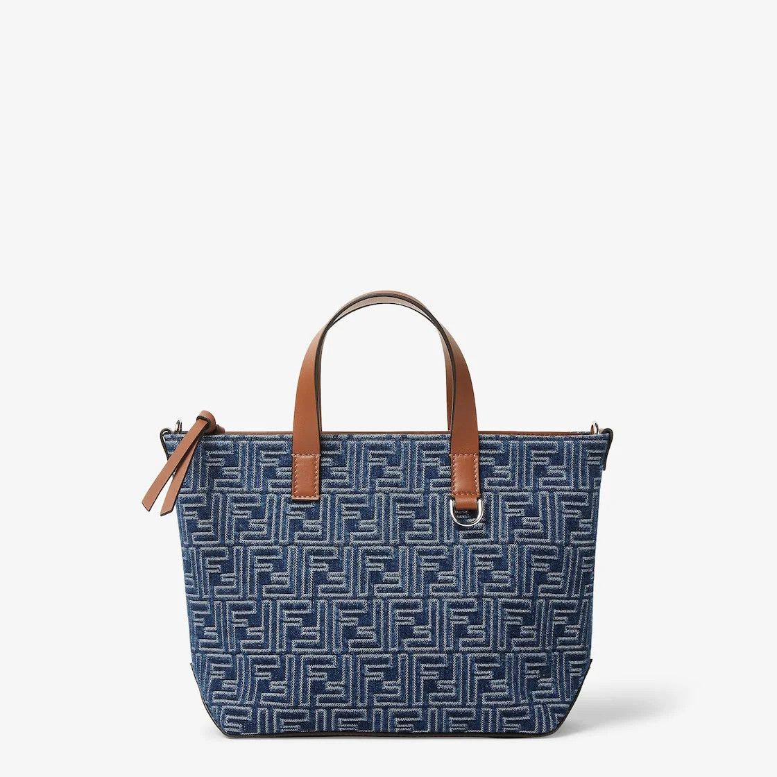 Fendi o1s1wg110526 FF Shopping Bag Small in Blue Size ONE SIZE - 1 Thumbnail