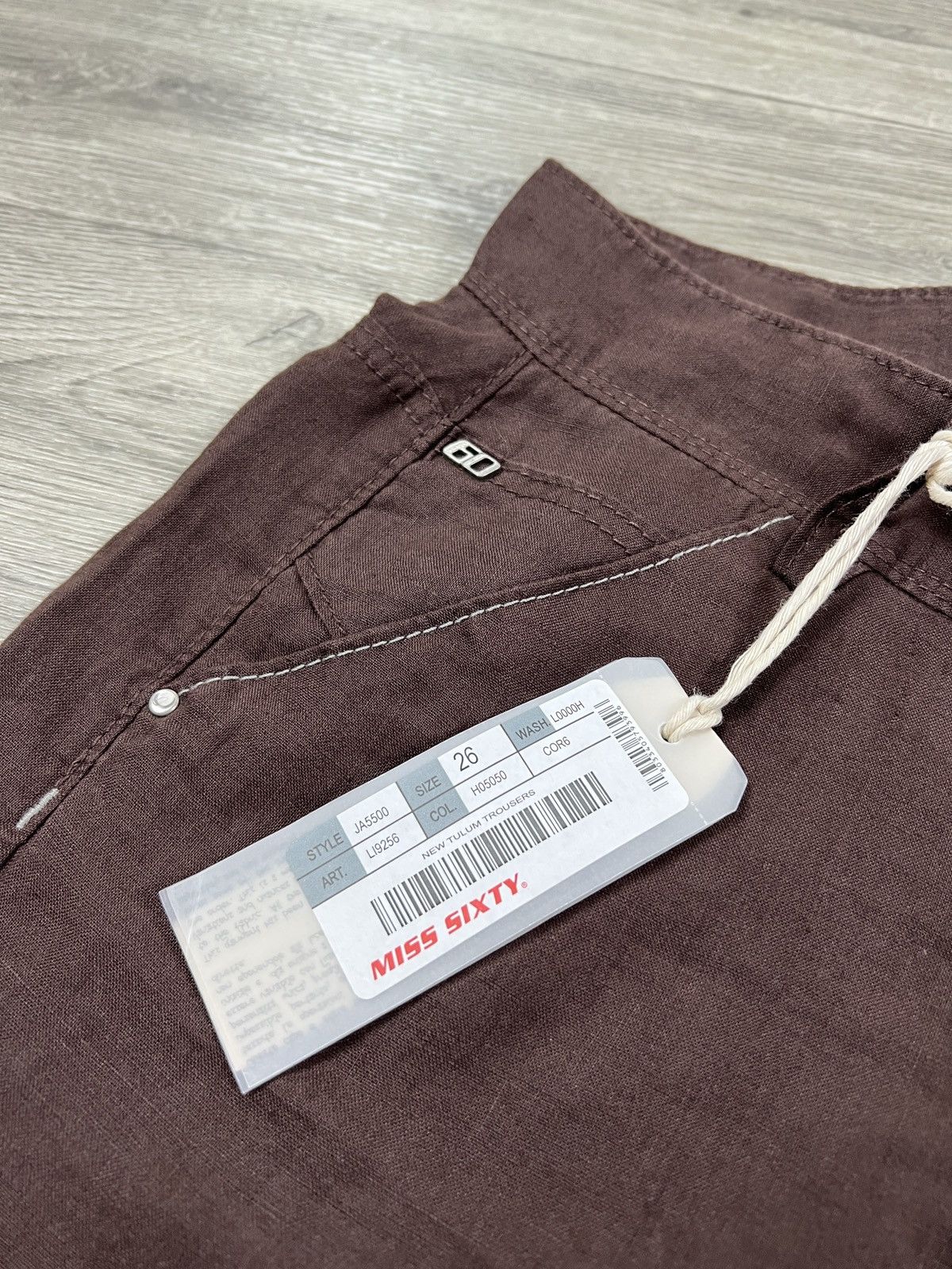 Miss Sixty MISS SIXTY BROWN LINEN PANTS WOMEN’S SIZE 26 Size 26" / US 2 / IT 38 - 3 Thumbnail