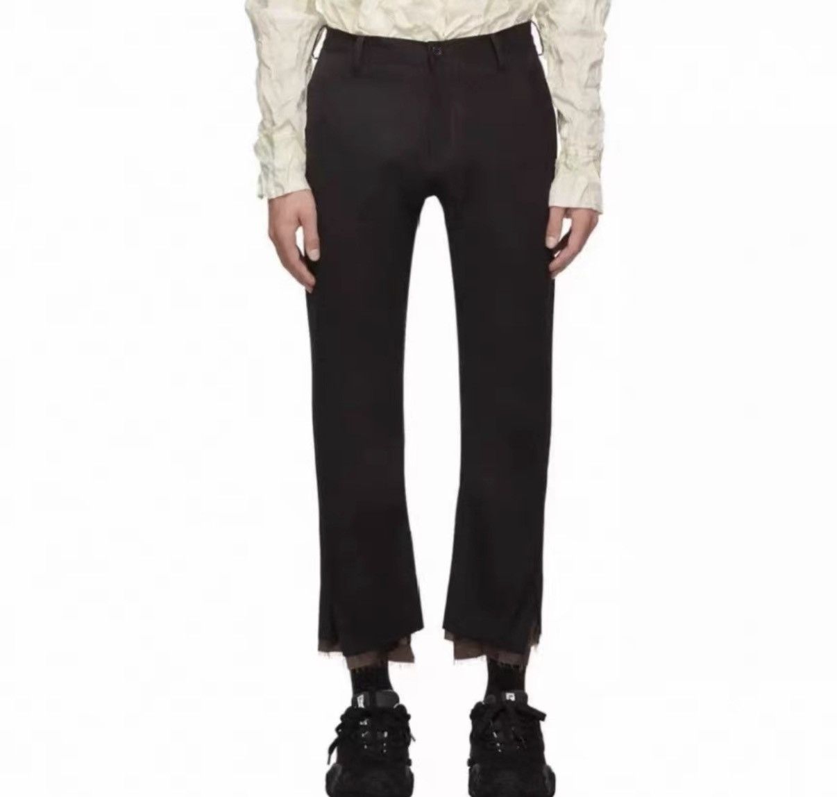 Sulvam Sulvam Double Layer Distressed Pants Size US 32 / EU 48 - 7 Thumbnail