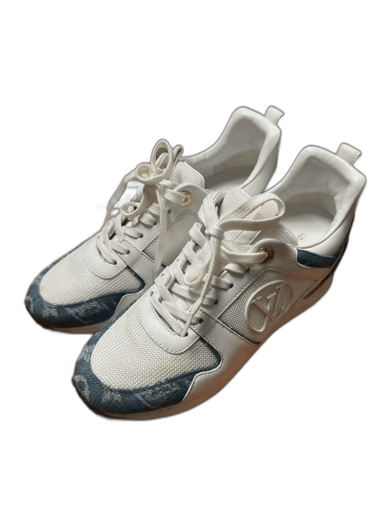 Louis Vuitton Louis Vuitton Blue Runaway Sneakers Size 35.5 Size US 5.5 / EU 38 - 1 Thumbnail