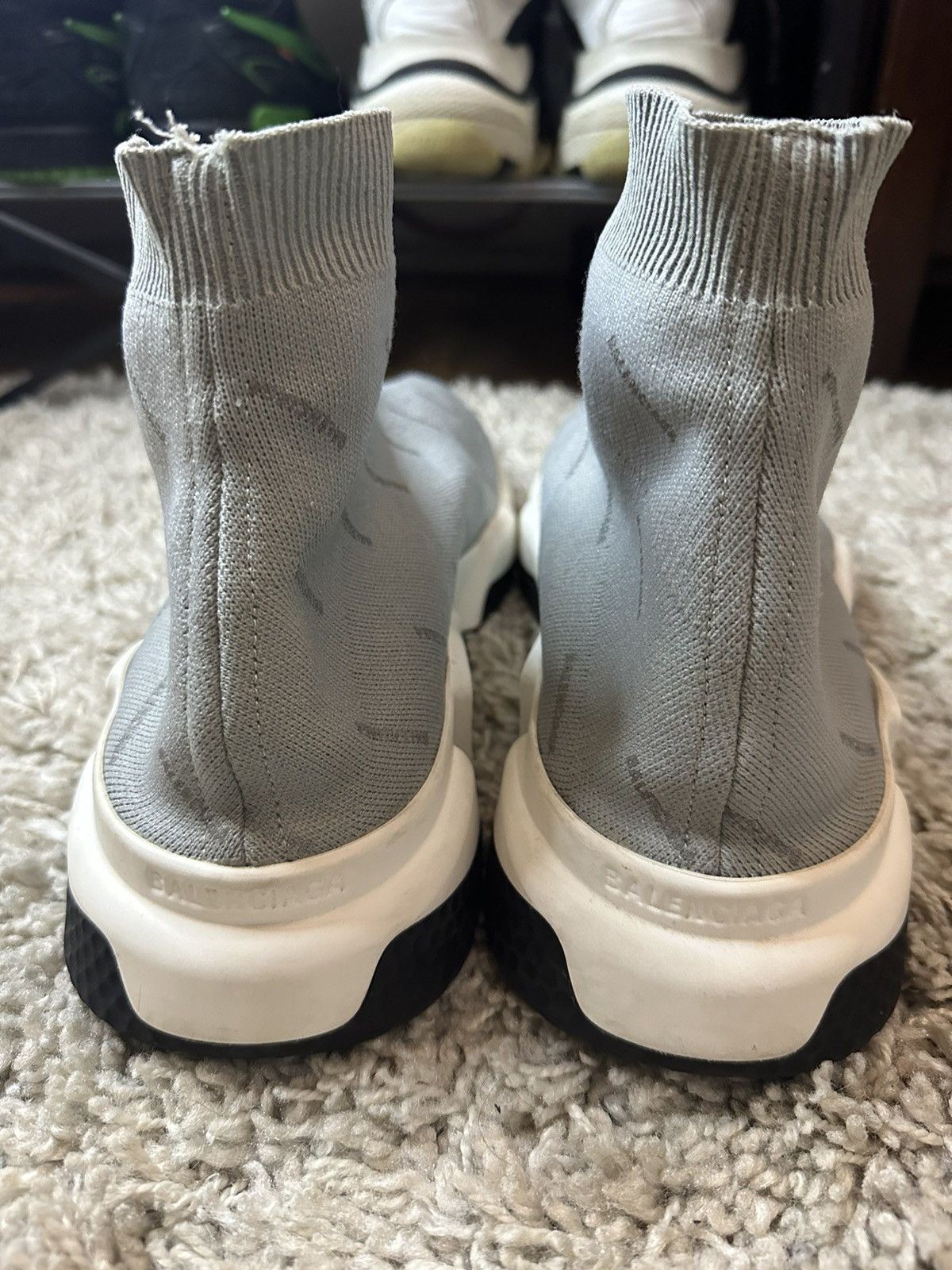 Balenciaga Balenciaga Speed Trainer Grey Logo Size 11 Size US 11 / EU 44 - 4 Thumbnail