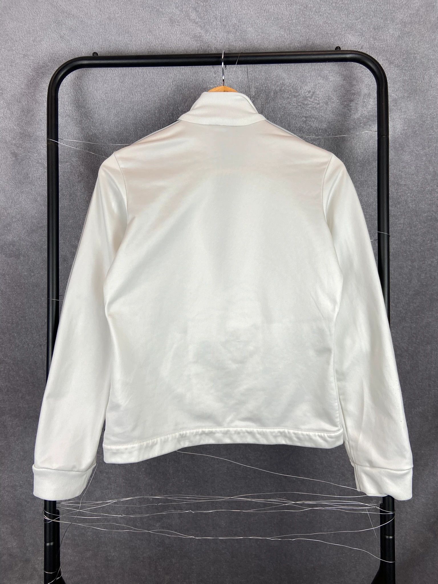 Adidas Adidas White Track Jacket Classic 3-Stripes Small Size S / US 4 / IT 40 - 2 Thumbnail