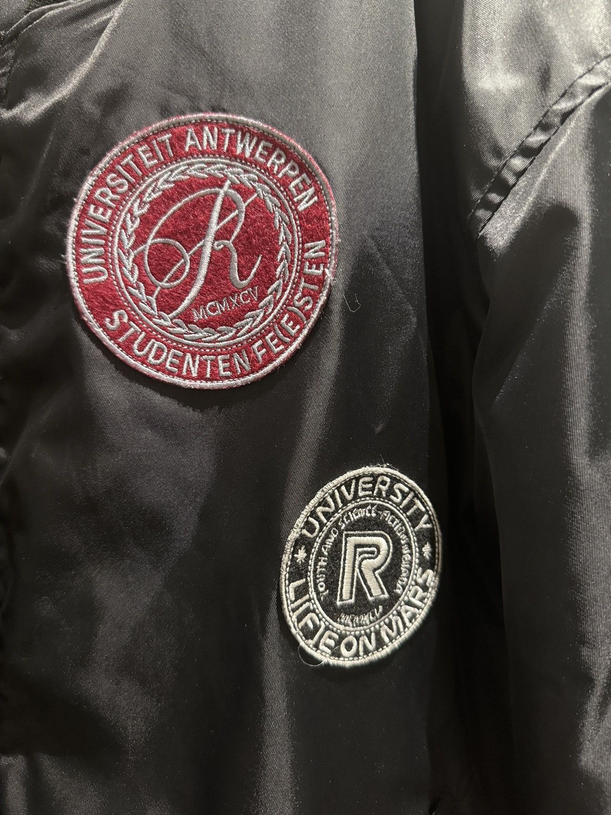 Raf Simons Nylon Patched Bomber With Wool Elongation In Black,orange Size US XXL / EU 58 / 5 - 3 Thumbnail