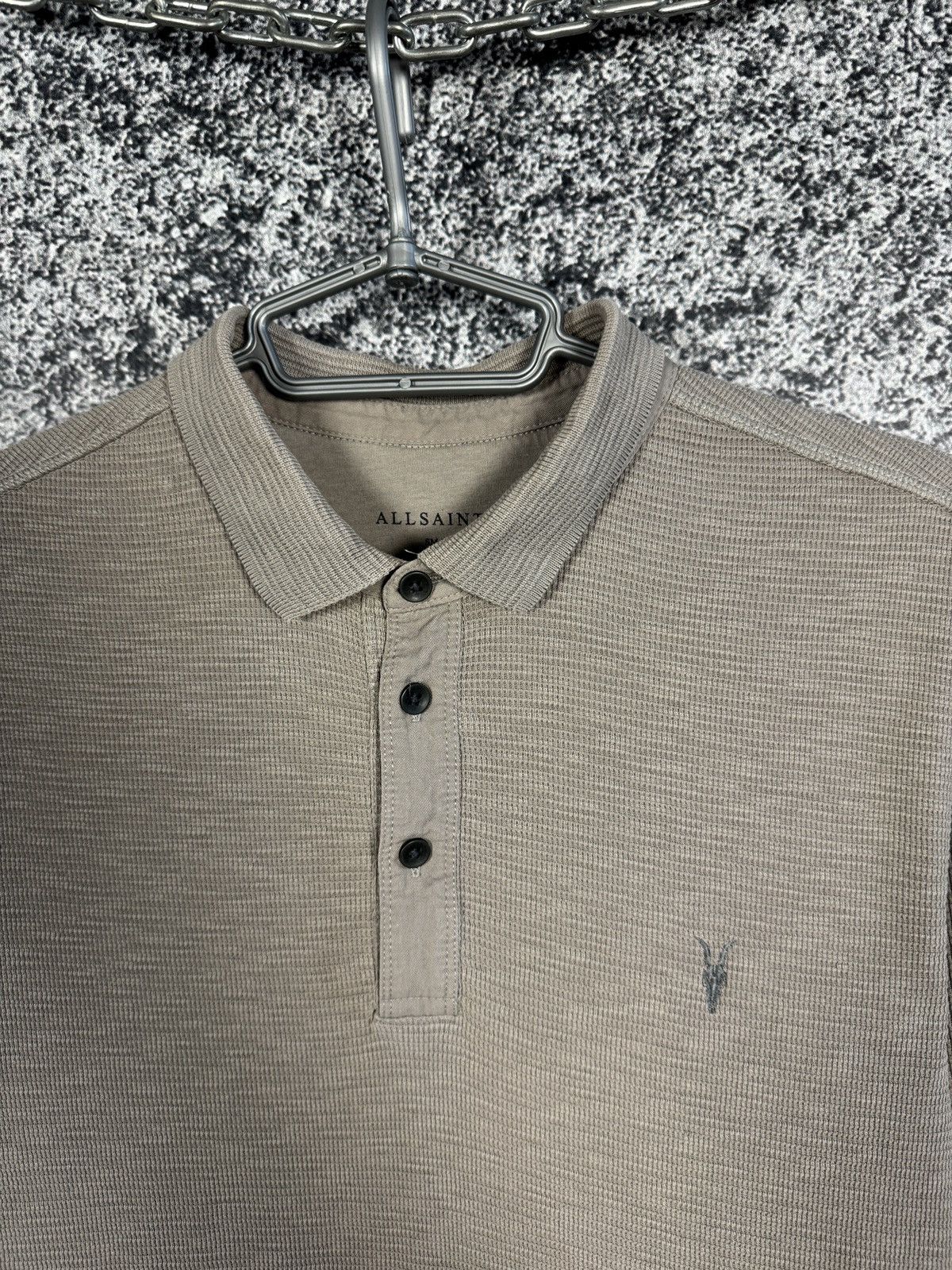 Allsaints Allsaints Clash Long Sleeve Polo Shirt Luxury Cotton Size S Size US S / EU 44-46 / 1 - 6 Thumbnail