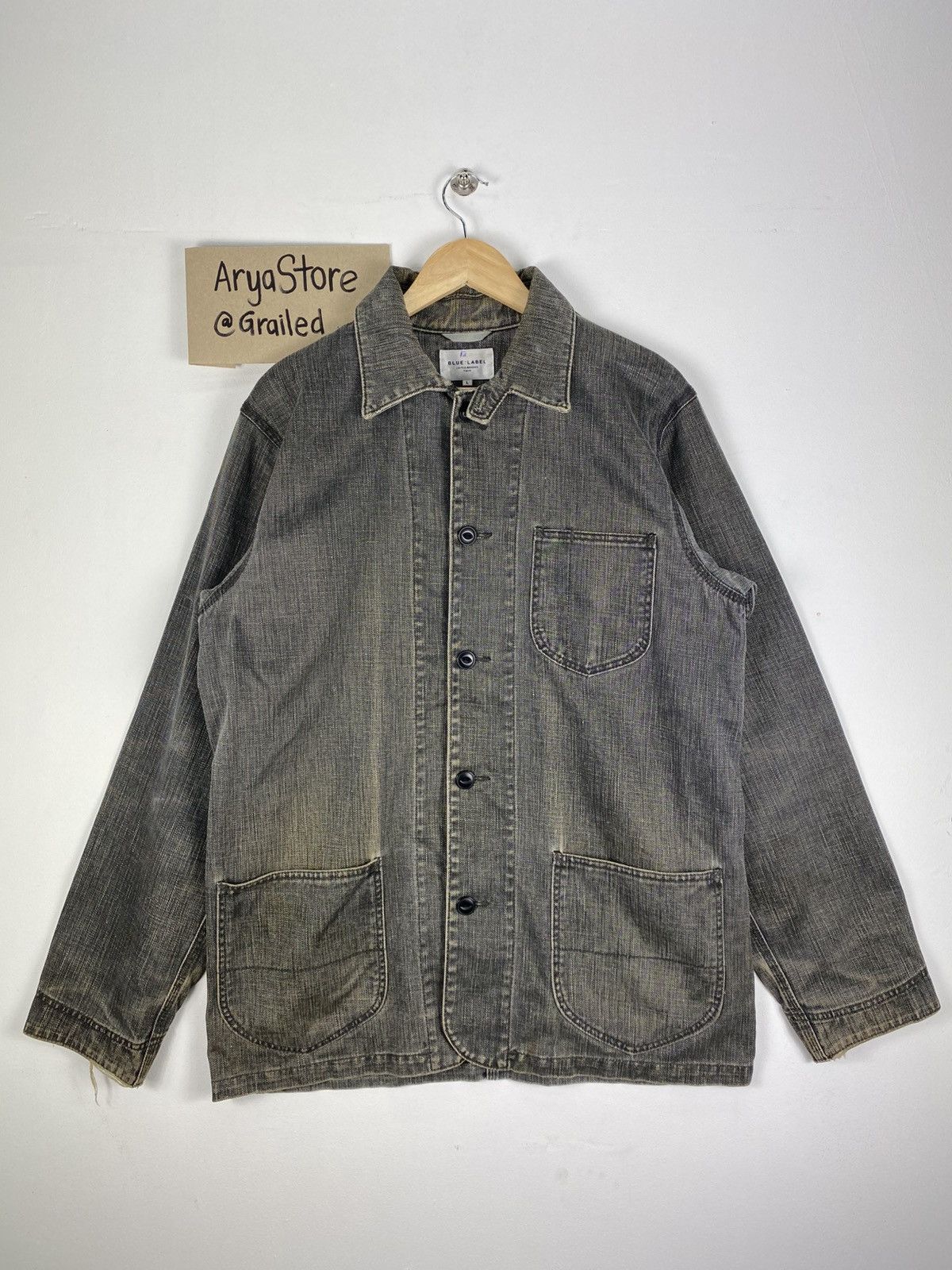 United Arrows Vintage Y2K Denim Chore Jacket Workwear Style Button Up Size US L / EU 52-54 / 3 - 1 Thumbnail