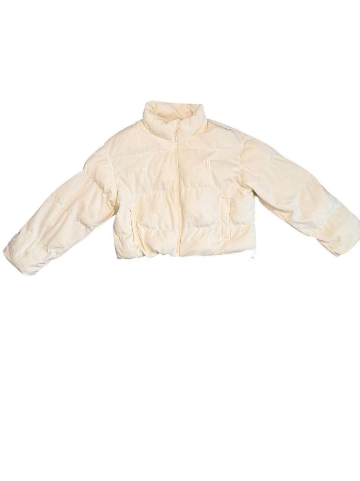 Daytona Dazy Off-White Corduroy Puffer Jacket – Size L Size L / US 10 / IT 46 - 1 Thumbnail