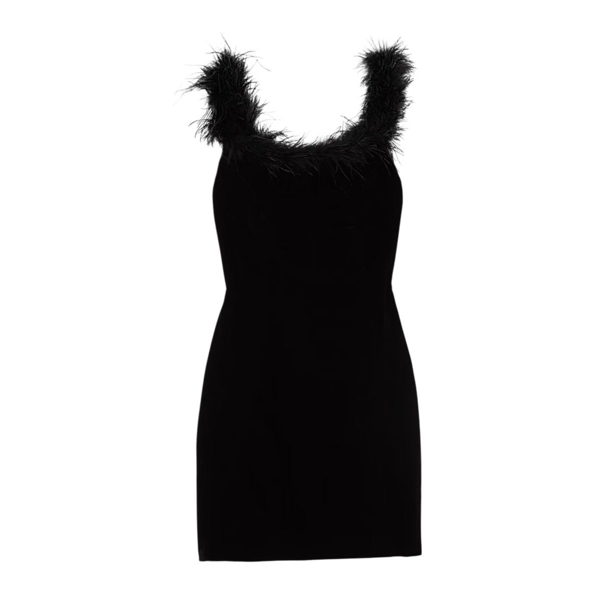 RIXO Velvet feather detailed minidress Size XS / US 0-2 / IT 36-38 - 2 Thumbnail
