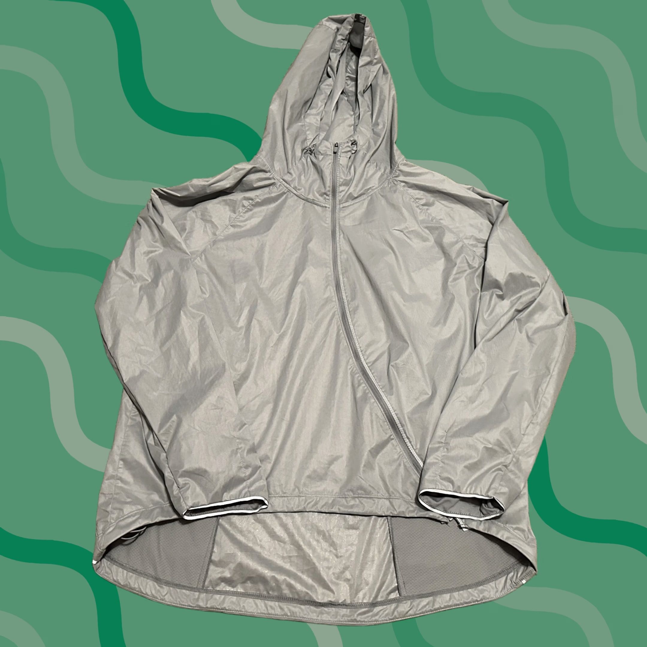 Nike Nike Shield Jacket Womens Large Gray Hooded Full Zip Running Windbreaker Size L / US 10 / IT 46 - 1 Thumbnail