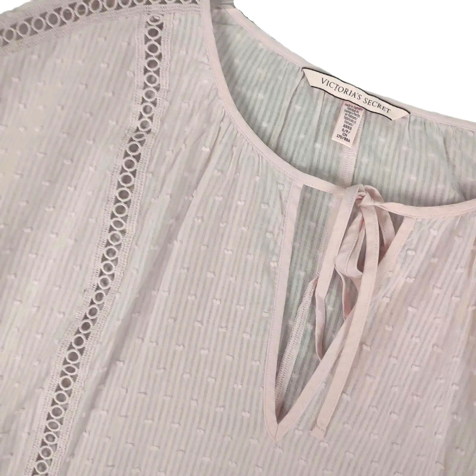 Victoria's Secret VICTORIA'S SECRET Size S Sheer Pink Crochet Peasant Chemise Size S / US 4 / IT 40 - 2 Thumbnail