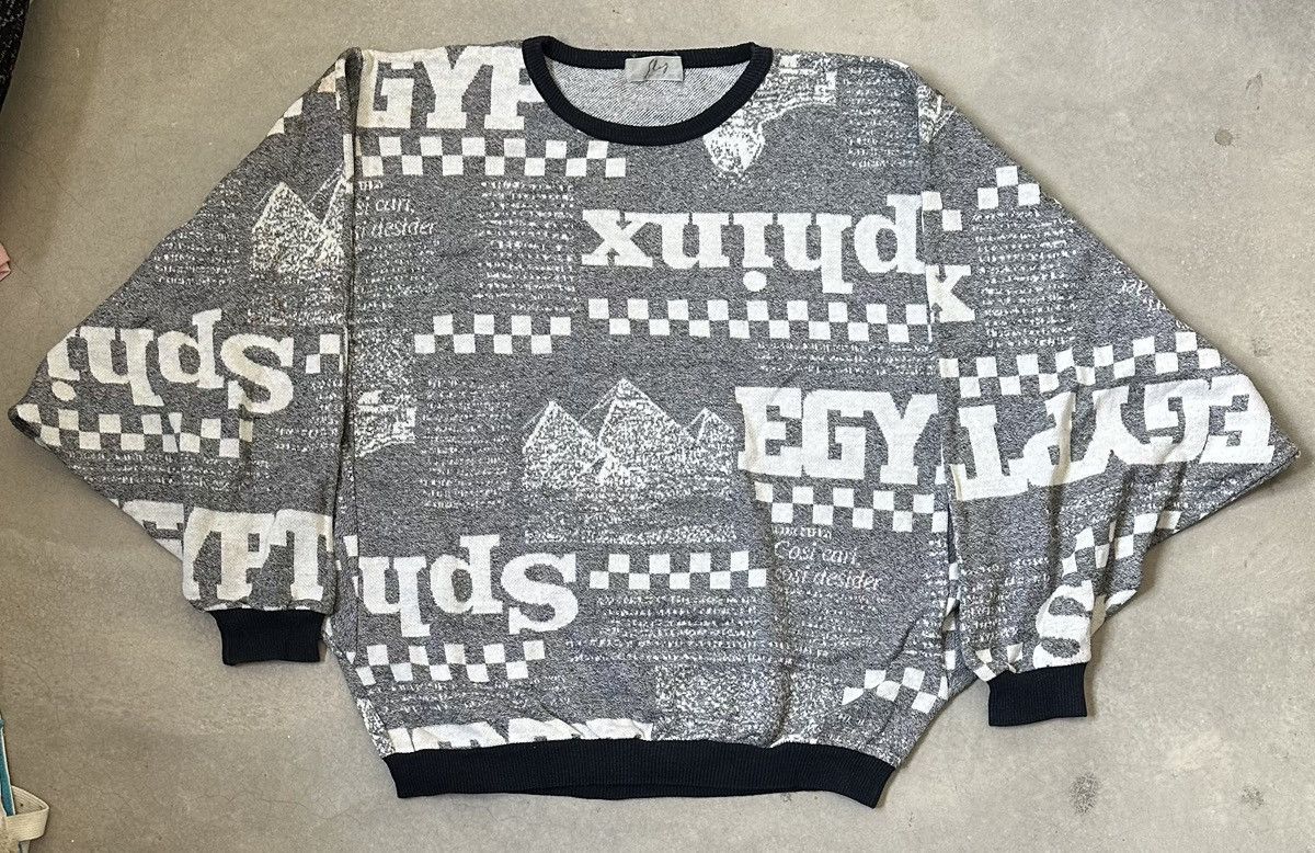Vintage VINTAGE SLAG FULL PRINT SWEATSHIRT Size US L / EU 52-54 / 3 - 1 Thumbnail