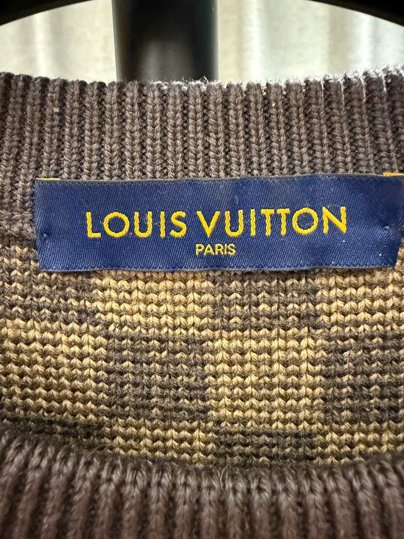 Louis Vuitton LOUIS VUITTON Brown checkerboard presbyopic full print swea Size US L / EU 52-54 / 3 - 2 Thumbnail