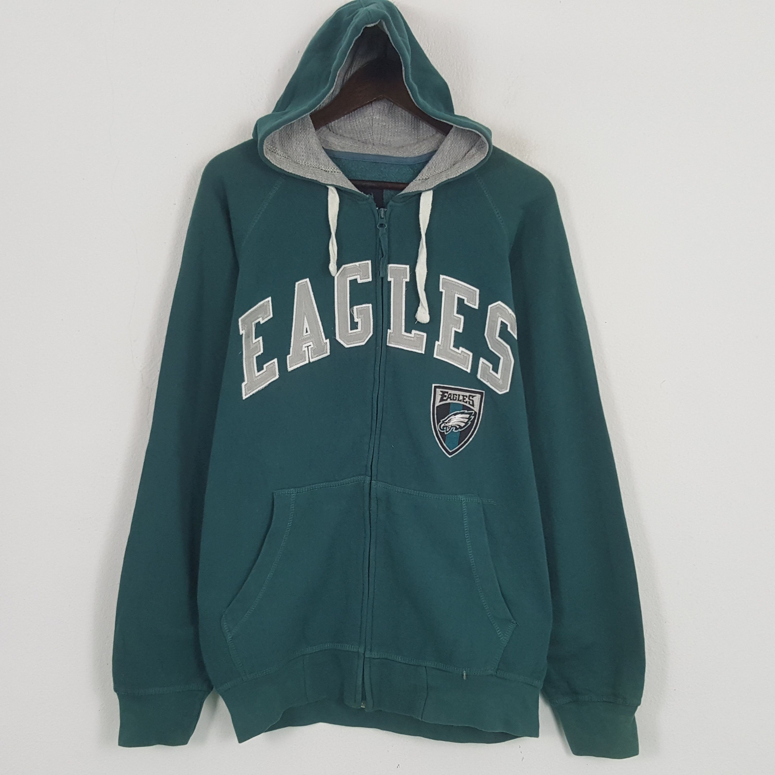 NFL × Vintage Vintage Eagles NFL Zipper Jacket Hoodies Size US L / EU 52-54 / 3 - 1 Thumbnail