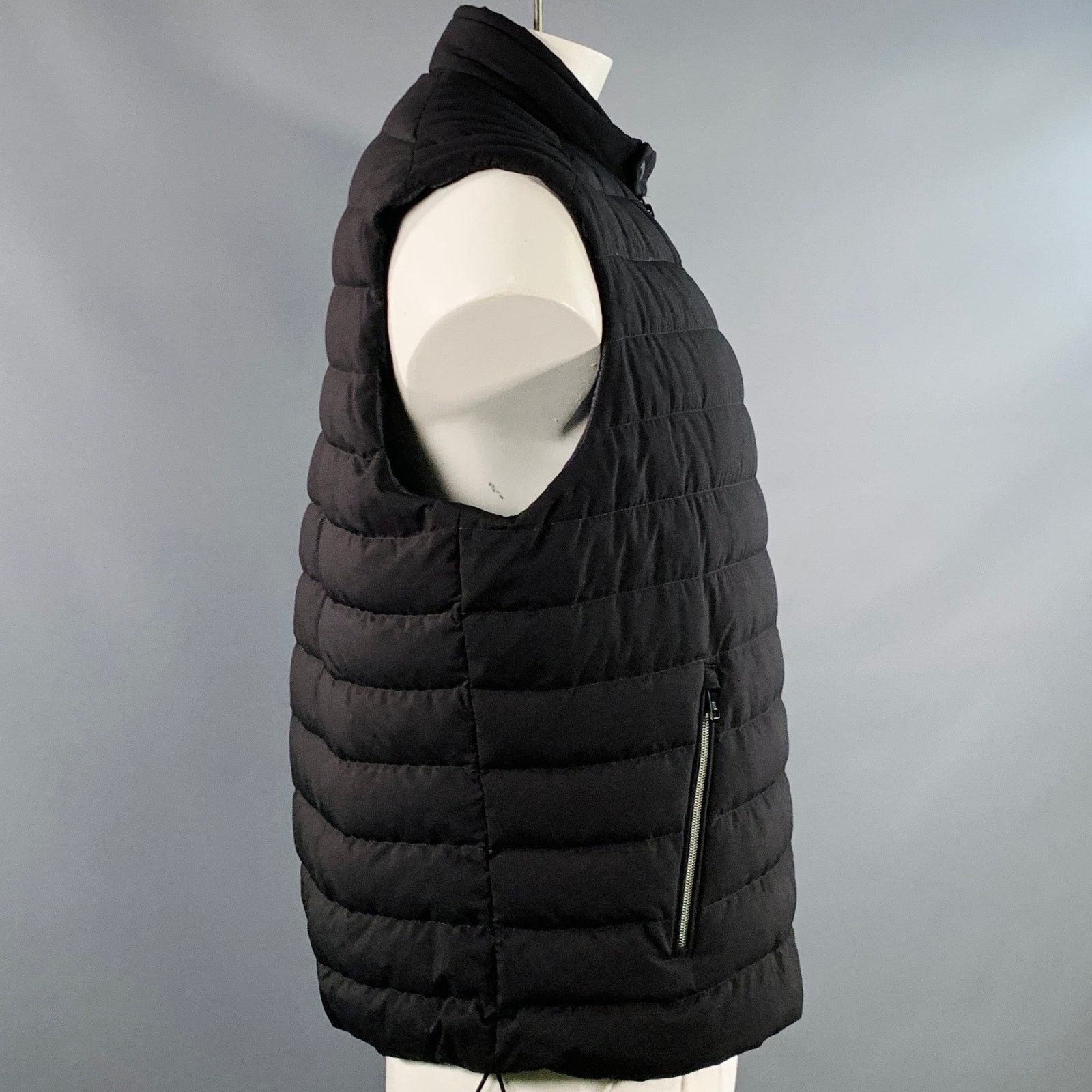 Ralph Lauren RALPH LAUREN Black Quilted Polyester Zip Pockets Vest Size US XL / EU 56 / 4 - 2 Thumbnail